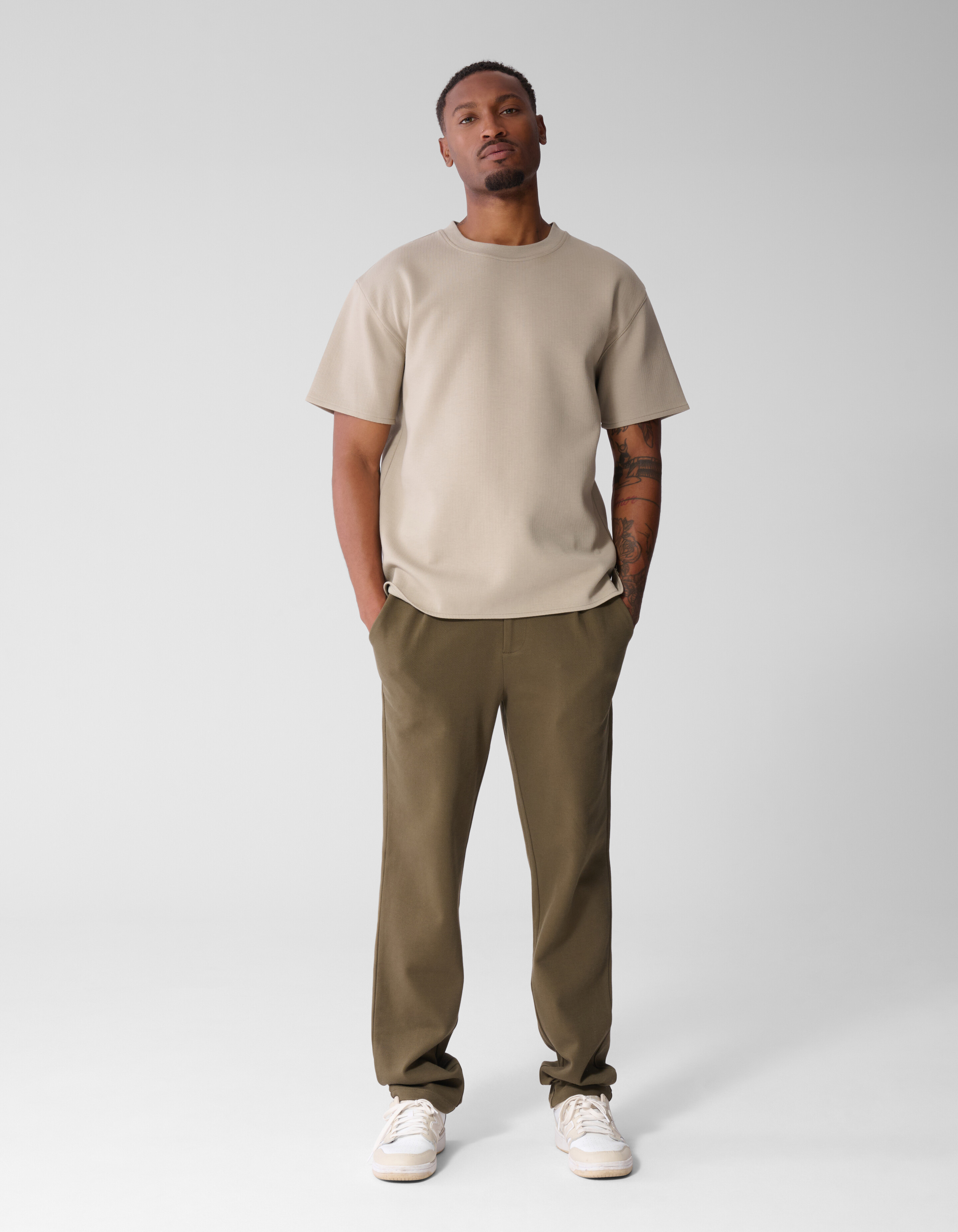 Structuur Broek Donkergroen SHOEBY MEN