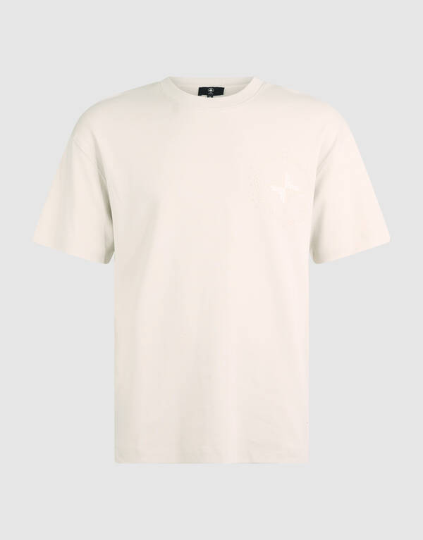 Embroidery Logo T-shirt Beige SHOEBY MEN