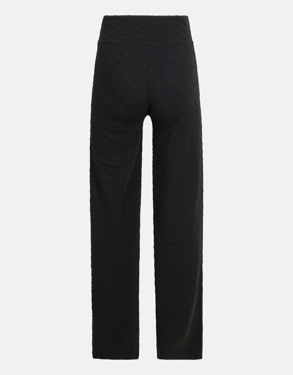 Structuur Wide Leg Broek Zwart SHOEBY WOMEN