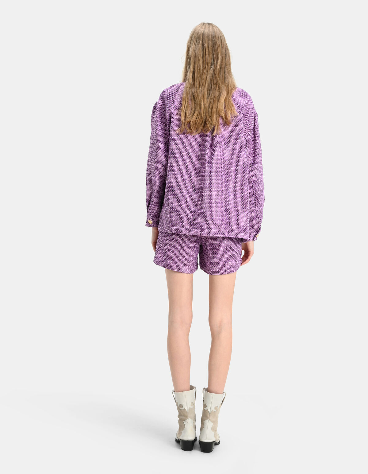 Tweed Short Paars SHOEBY WOMEN