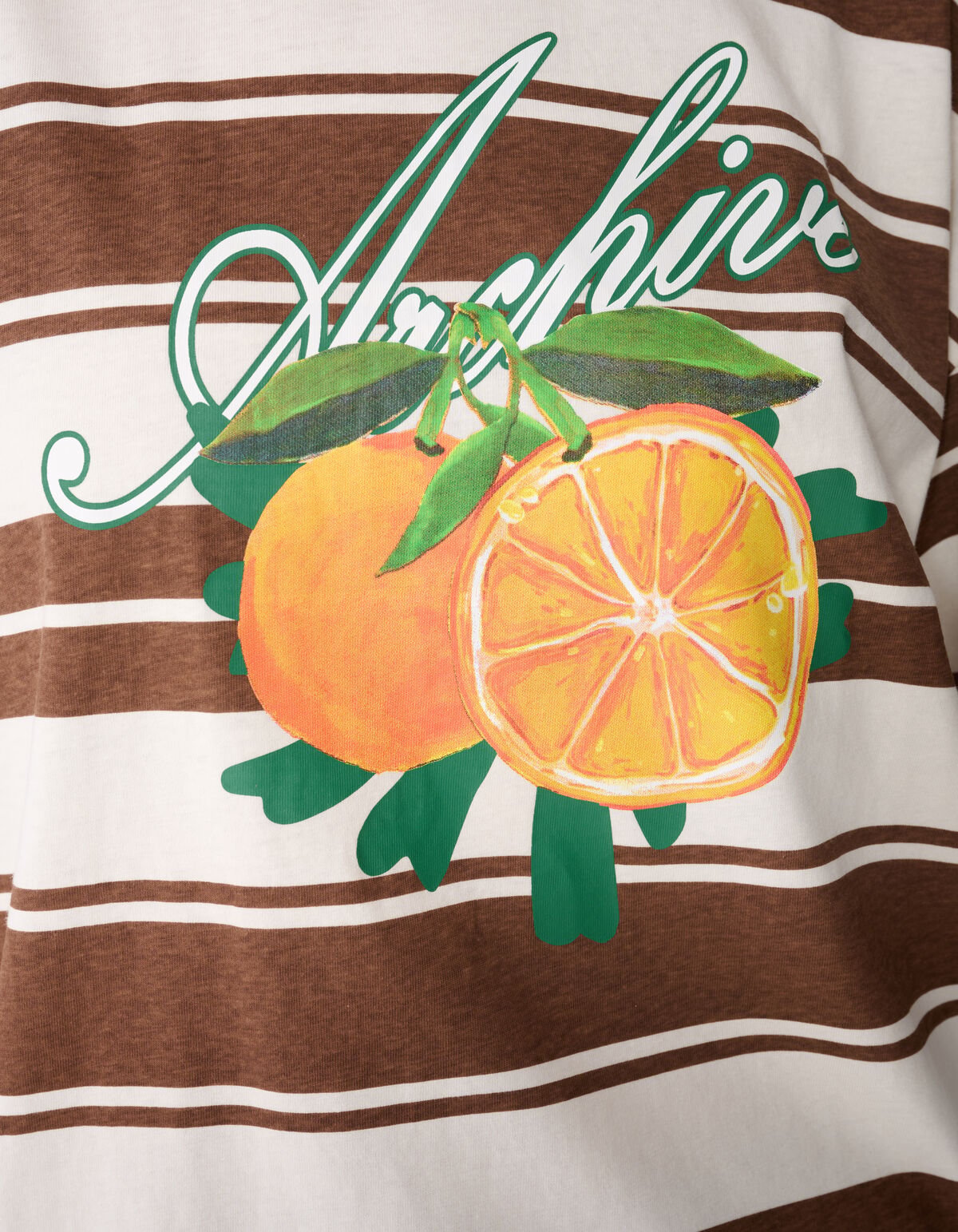 Stripe Artwork T-shirt Bruin SHOEBY WOMEN