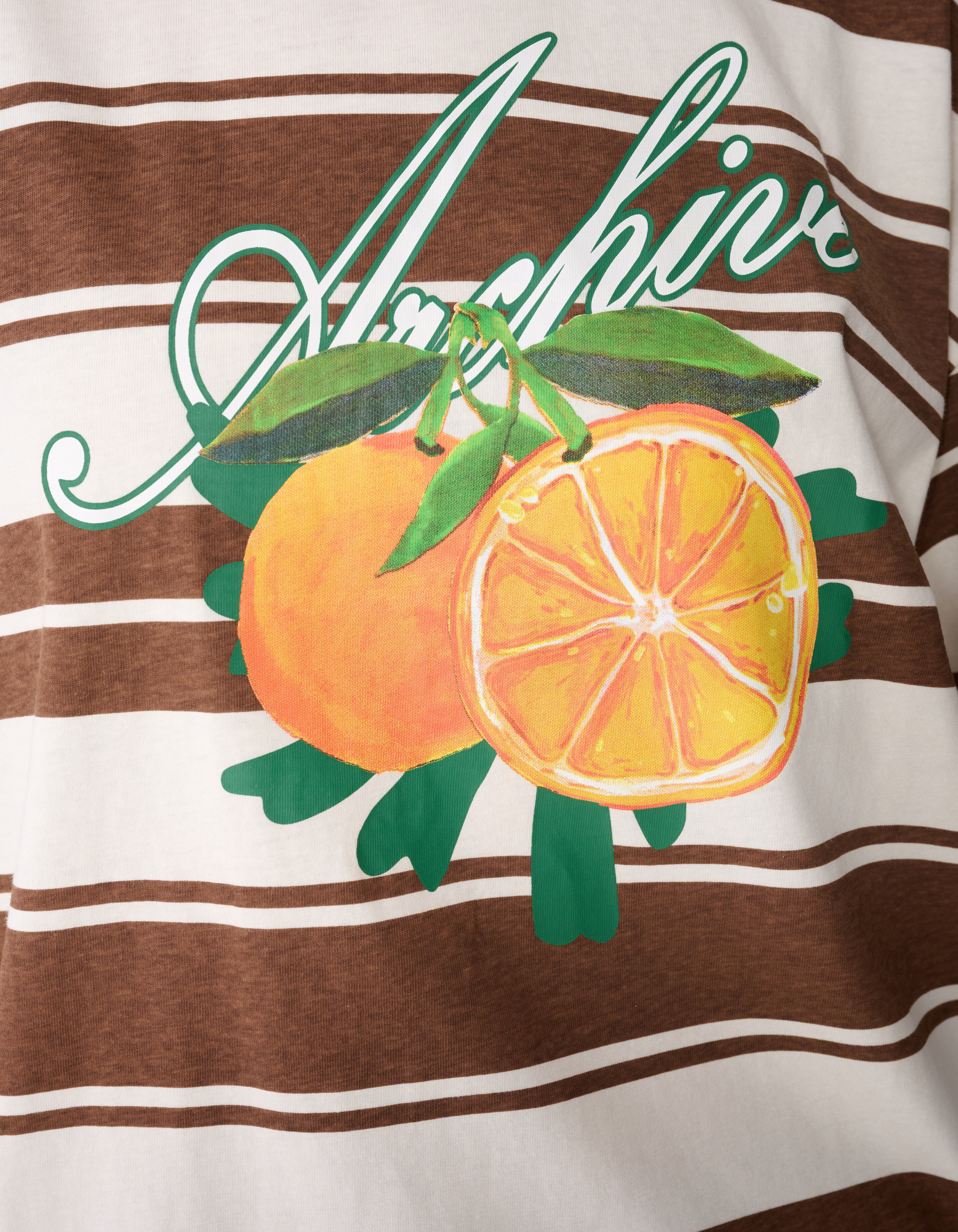 Stripe Artwork T-shirt Bruin SHOEBY WOMEN