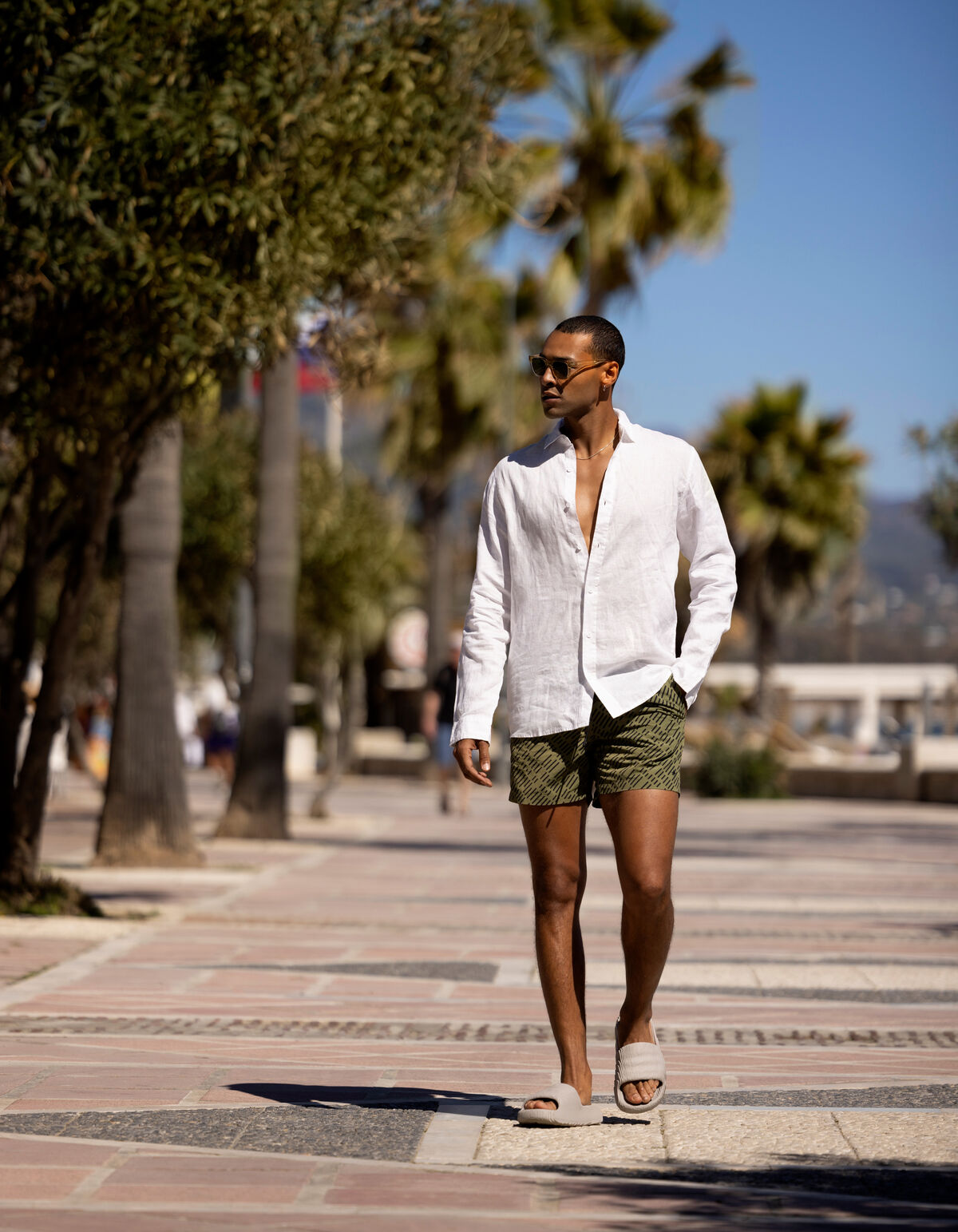 Printed Zwembroek Donkergroen SHOEBY MEN