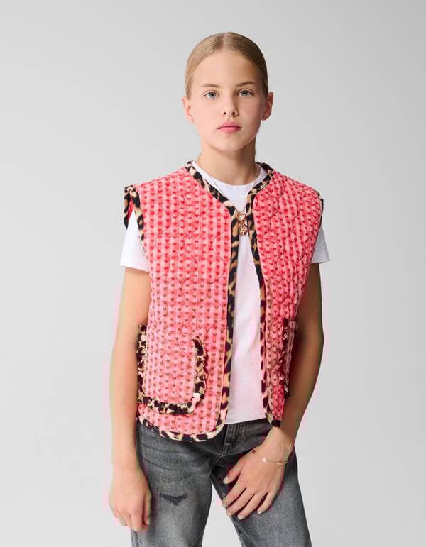 Quilted Heart Gilet Roze SHOEBY GIRLS