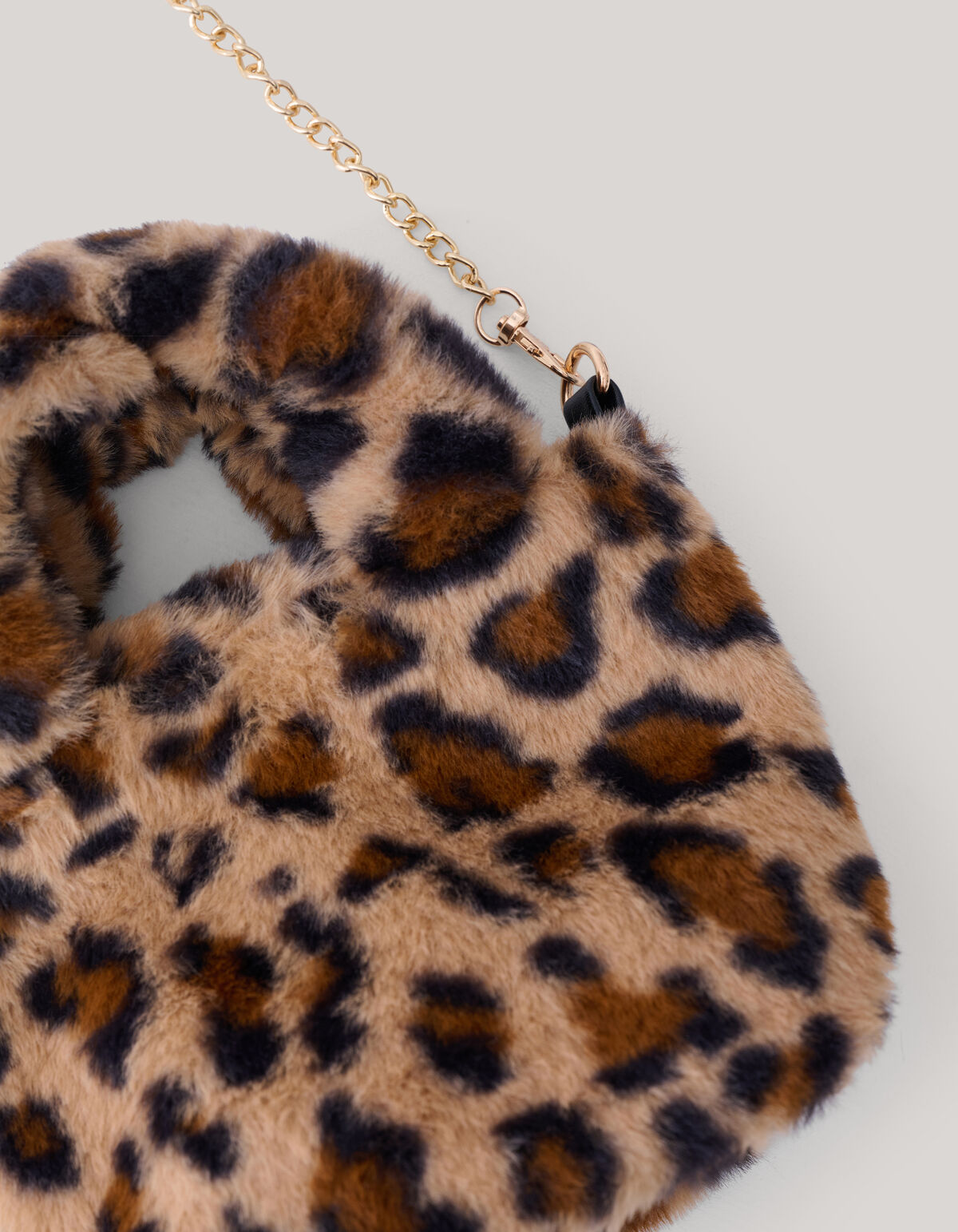 Furry Leopard Tas Bruin SHOEBY ACCESSOIRES