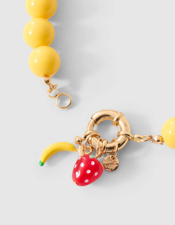 Statement Fruity Ketting Geel SHOEBY ACCESSOIRES