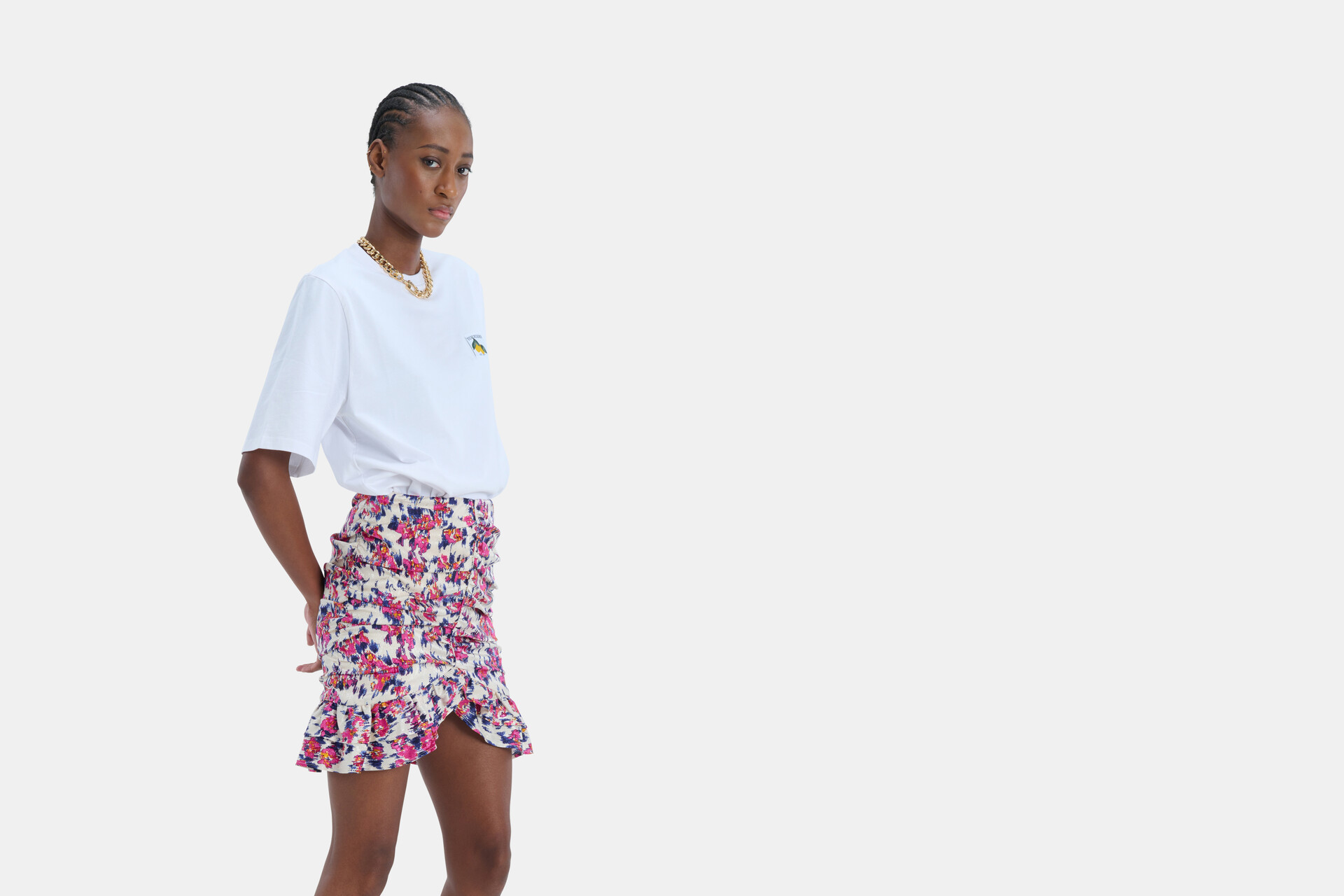Floral Mini Rok EKSEPT