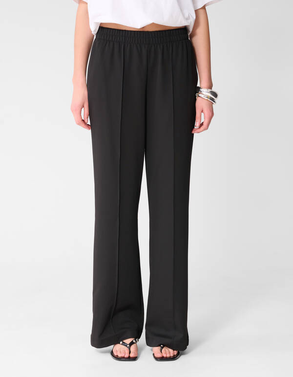 Basis Wide Leg Broek Zwart SHOEBY WOMEN