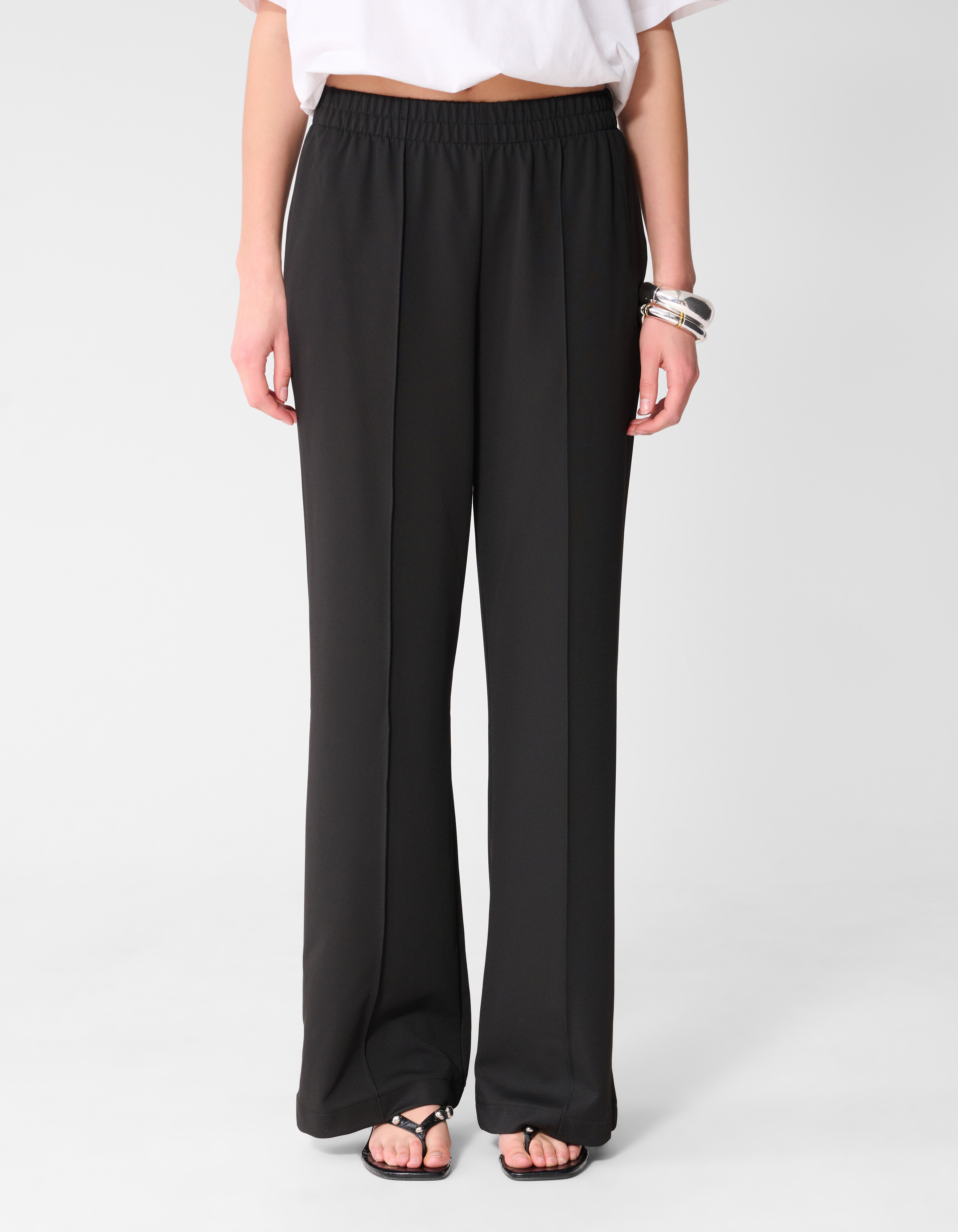 Basis Wide Leg Broek Zwart SHOEBY WOMEN