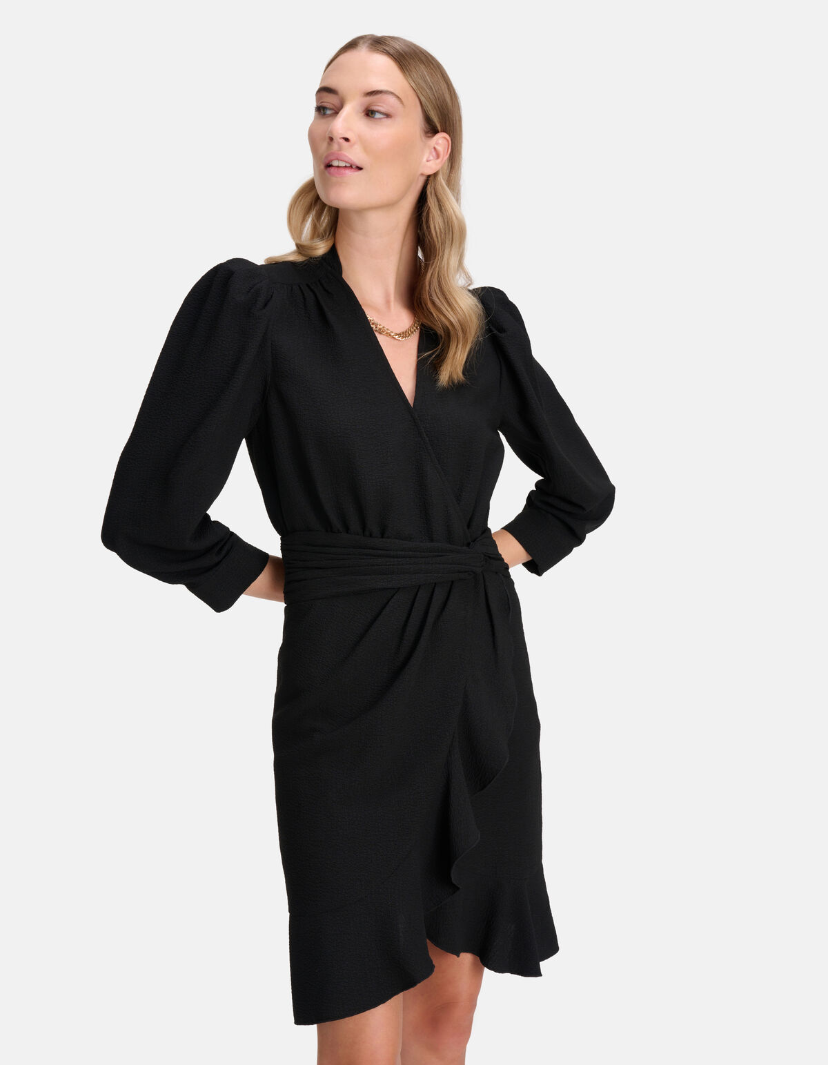 Gedrapeerde Jurk Zwart By Fred SHOEBY WOMEN