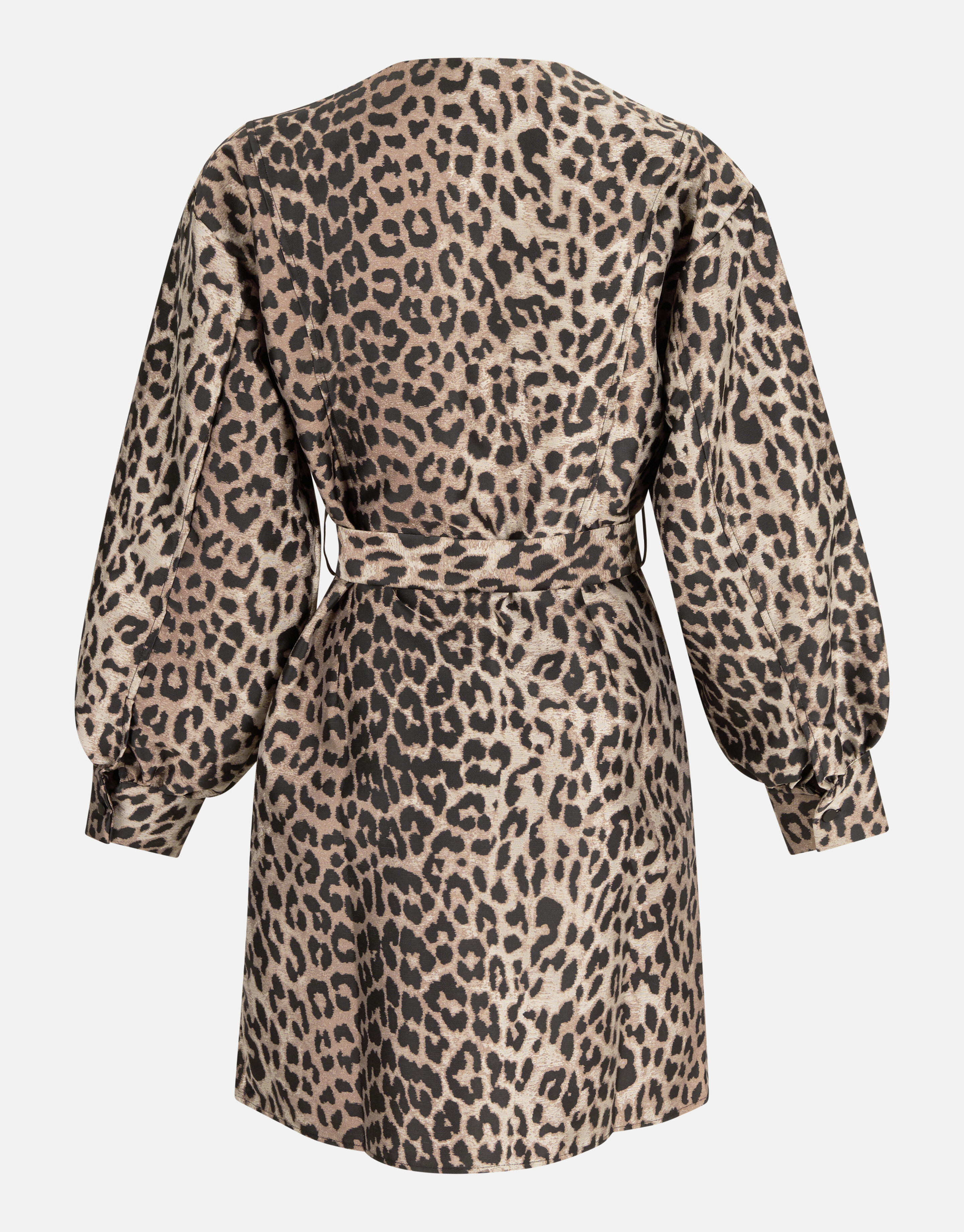 Leopard Jacquard Jurk Bruin SHOEBY WOMEN