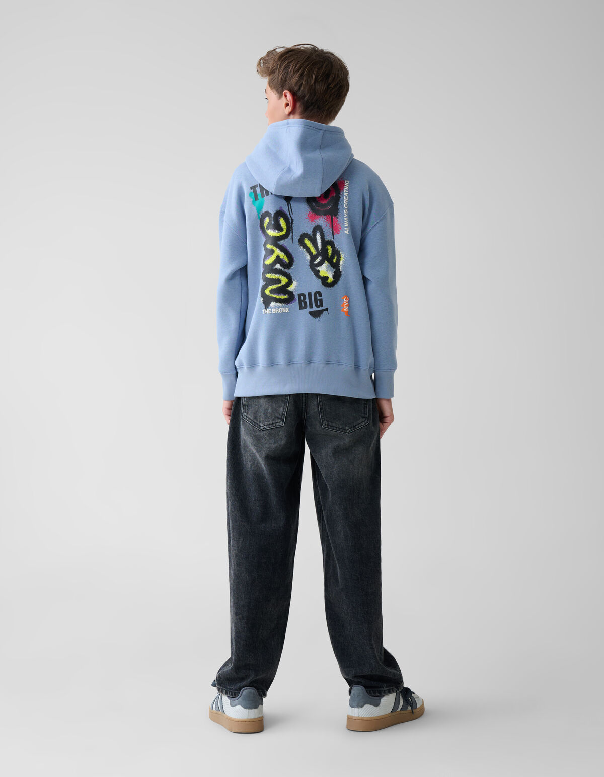 Artwork Hoodie Blauw SHOEBY BOYS