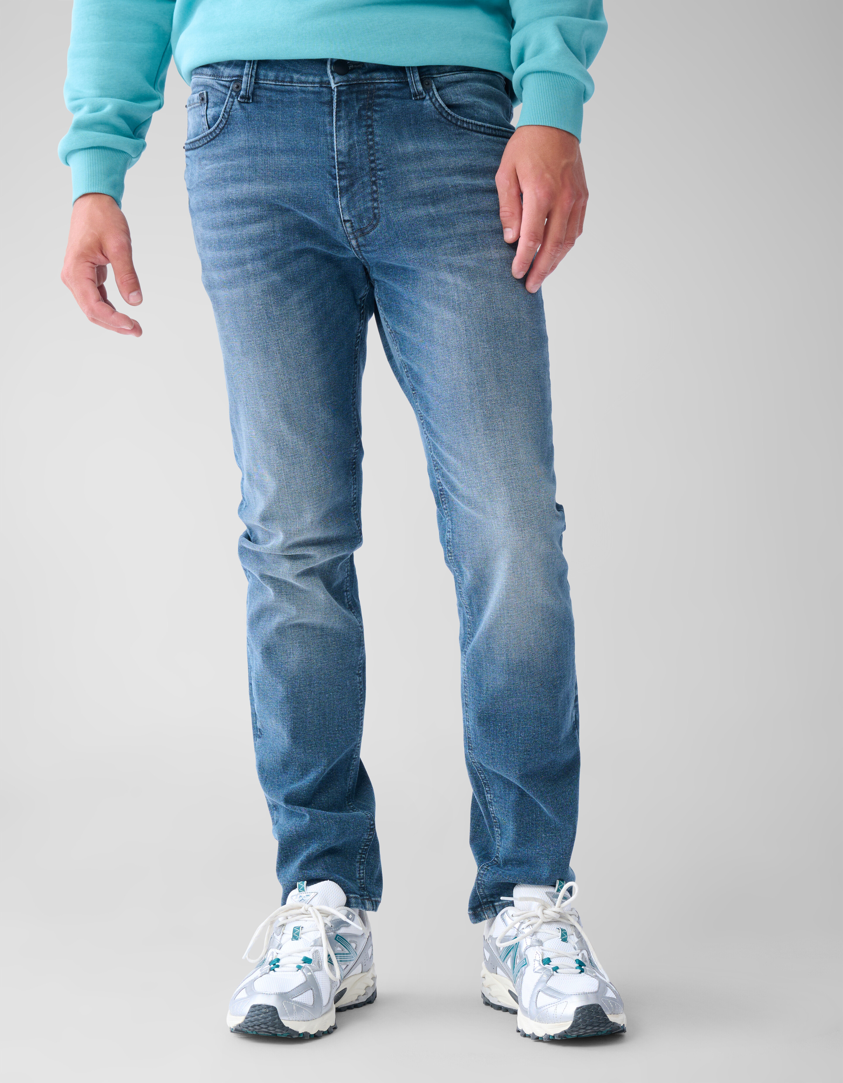 Slim Fit Jeans Blauw/Grijs L32 SHOEBY MEN