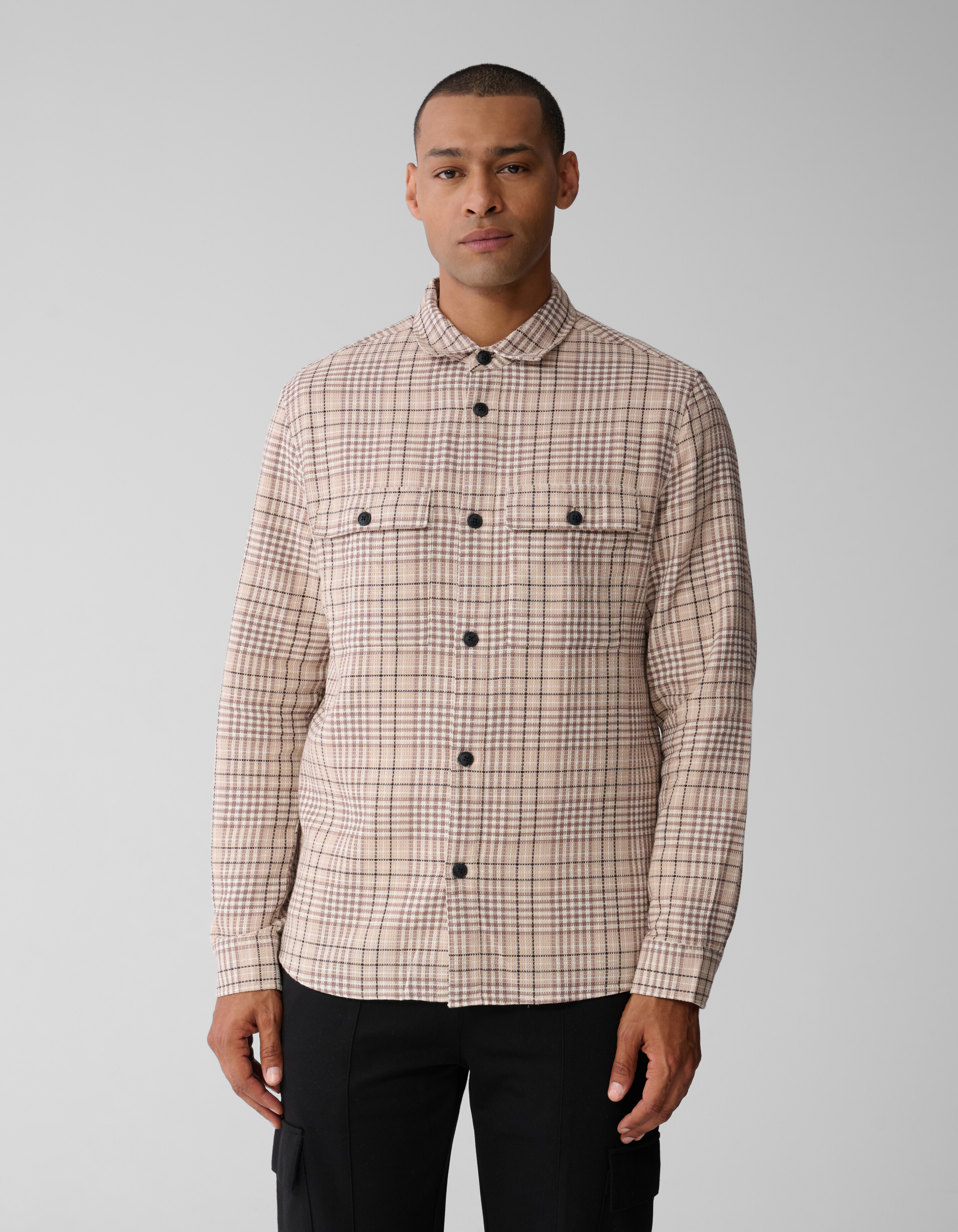Ruiten Overshirt Zand SHOEBY MEN