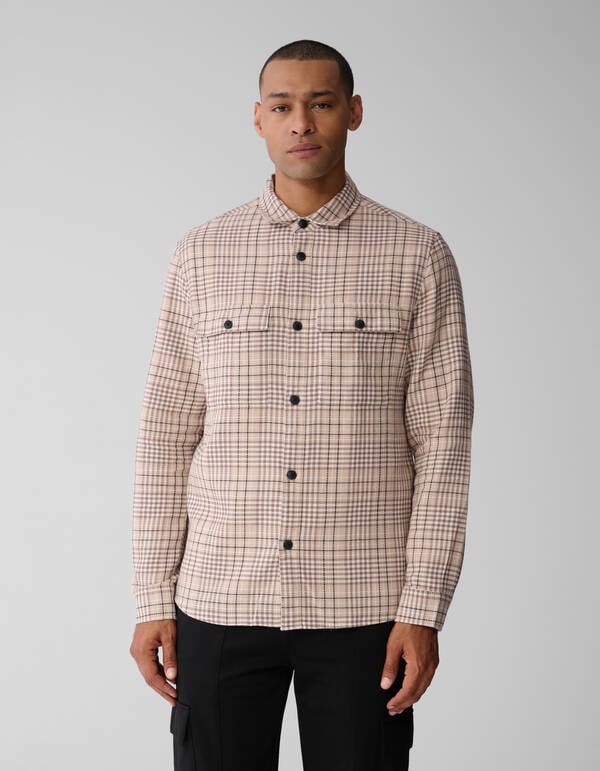 Ruiten Overshirt Zand SHOEBY MEN