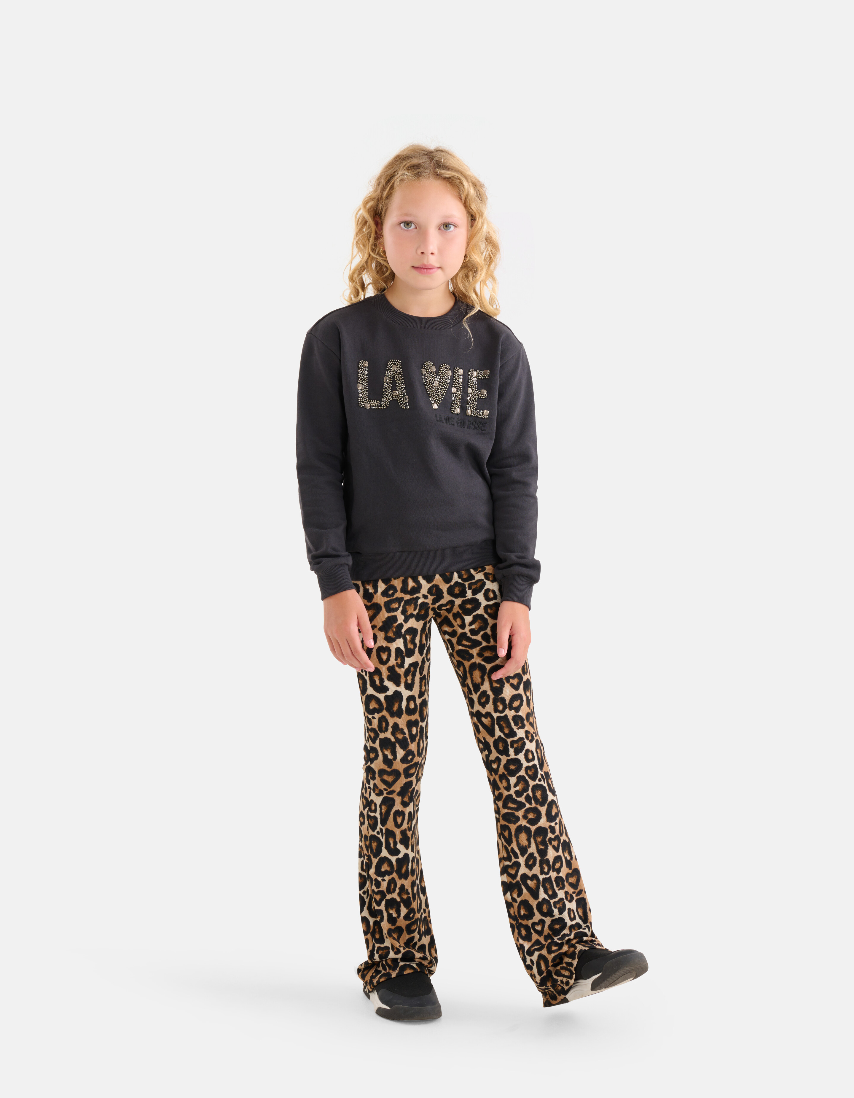 Leopard Flared Legging Bruin SHOEBY GIRLS