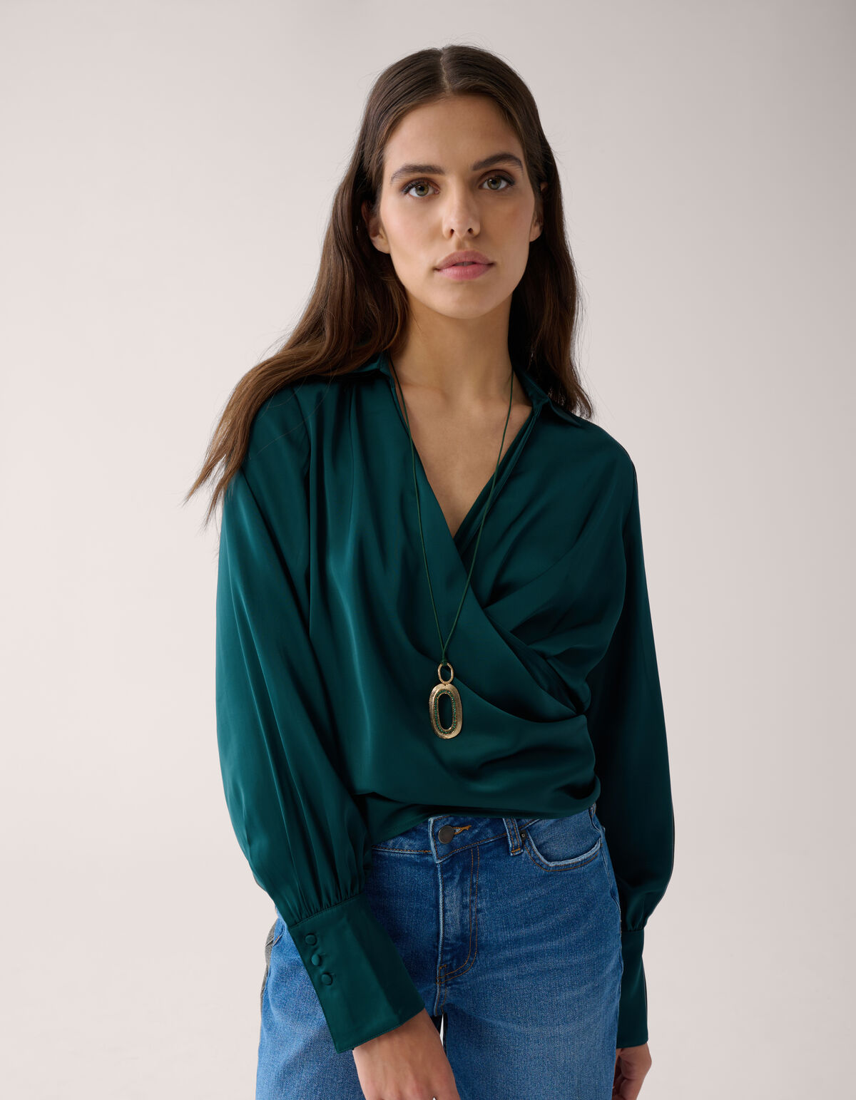 Knot Blouse Groen By Mieke SHOEBY WOMEN