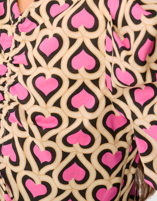 Heart Printed Jurk Roze SHOEBY GIRLS