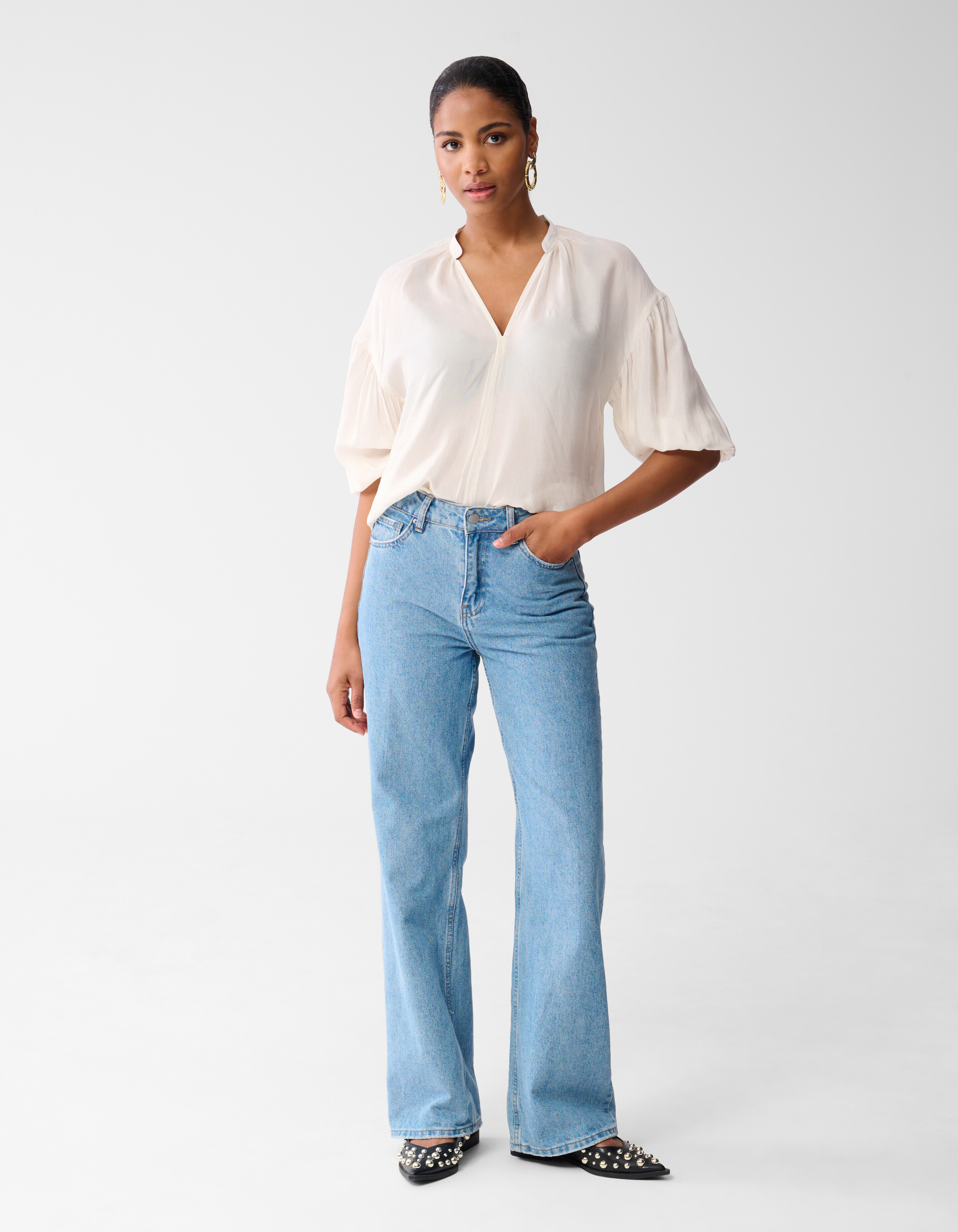 Shine Blouse Gebroken Wit SHOEBY WOMEN