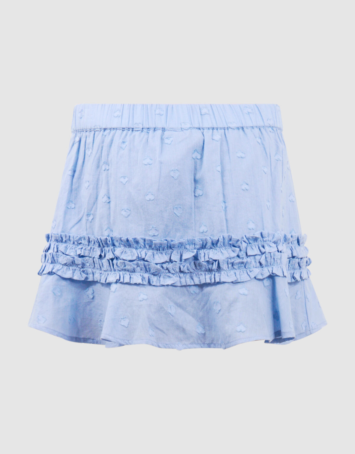 Ruffle Heart Mini Rok Lichtblauw SHOEBY GIRLS