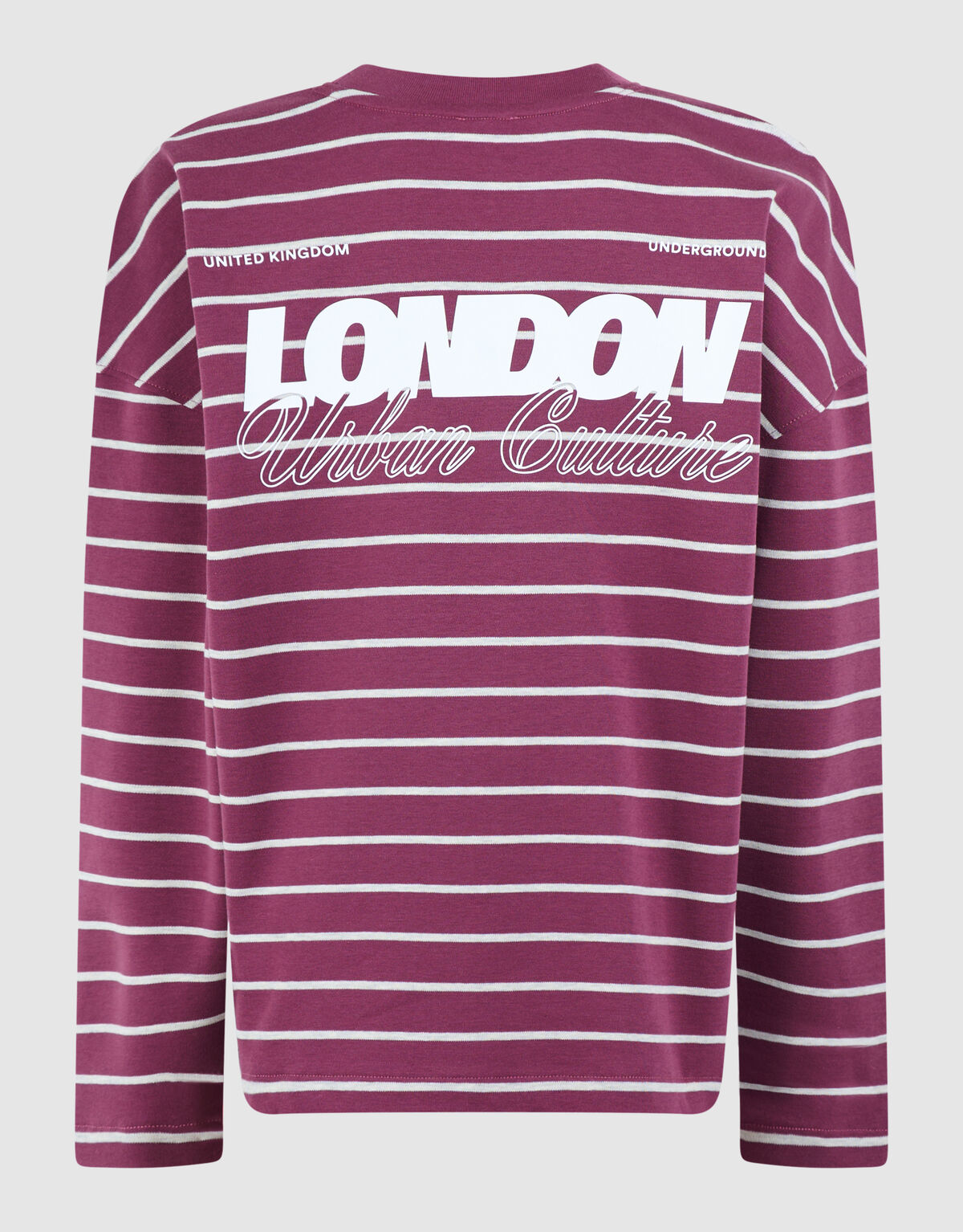 Striped Longsleeve T-shirt Donkerrood SHOEBY BOYS