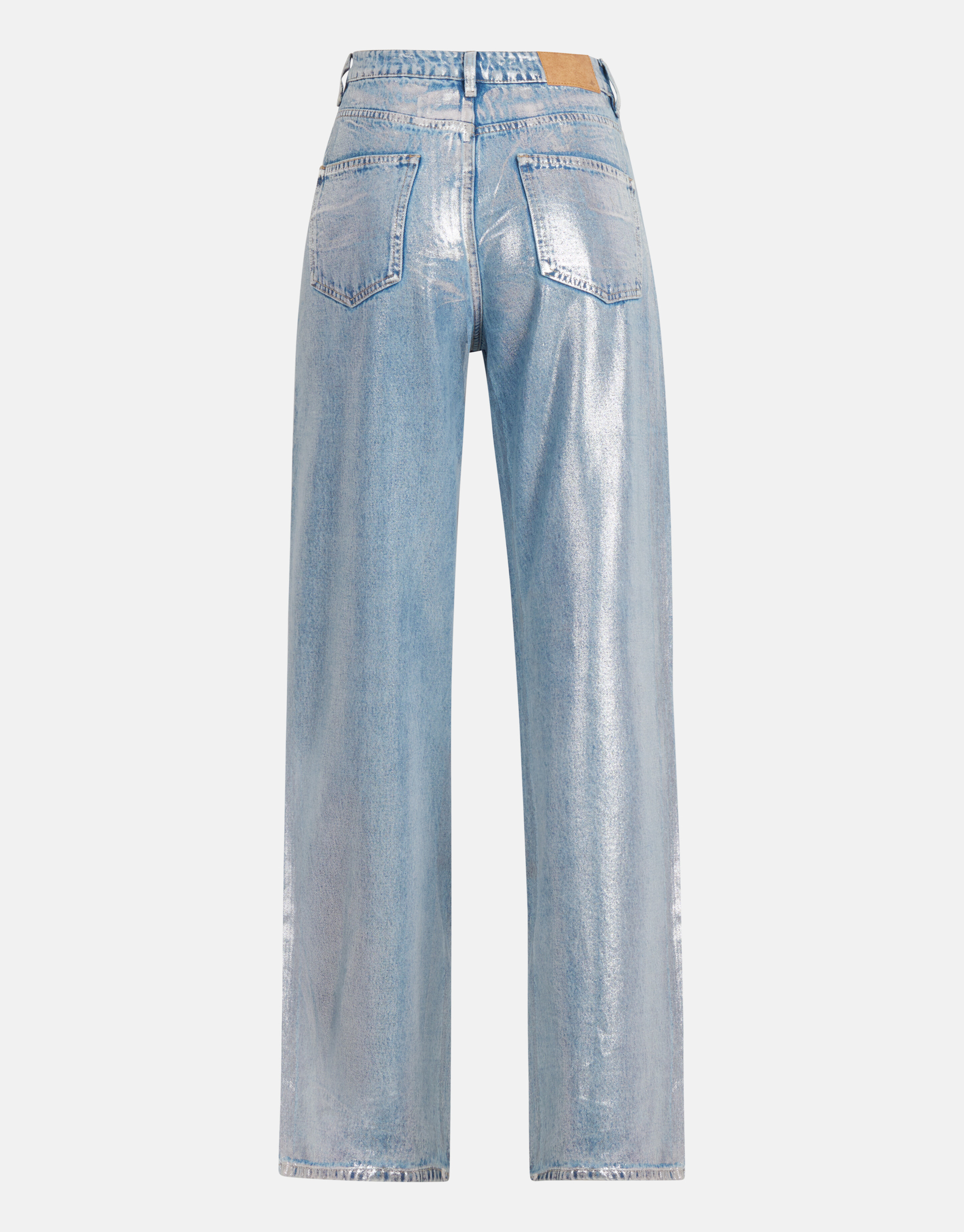 Metallic Wide Leg Jeans Zilver SHOEBY WOMEN