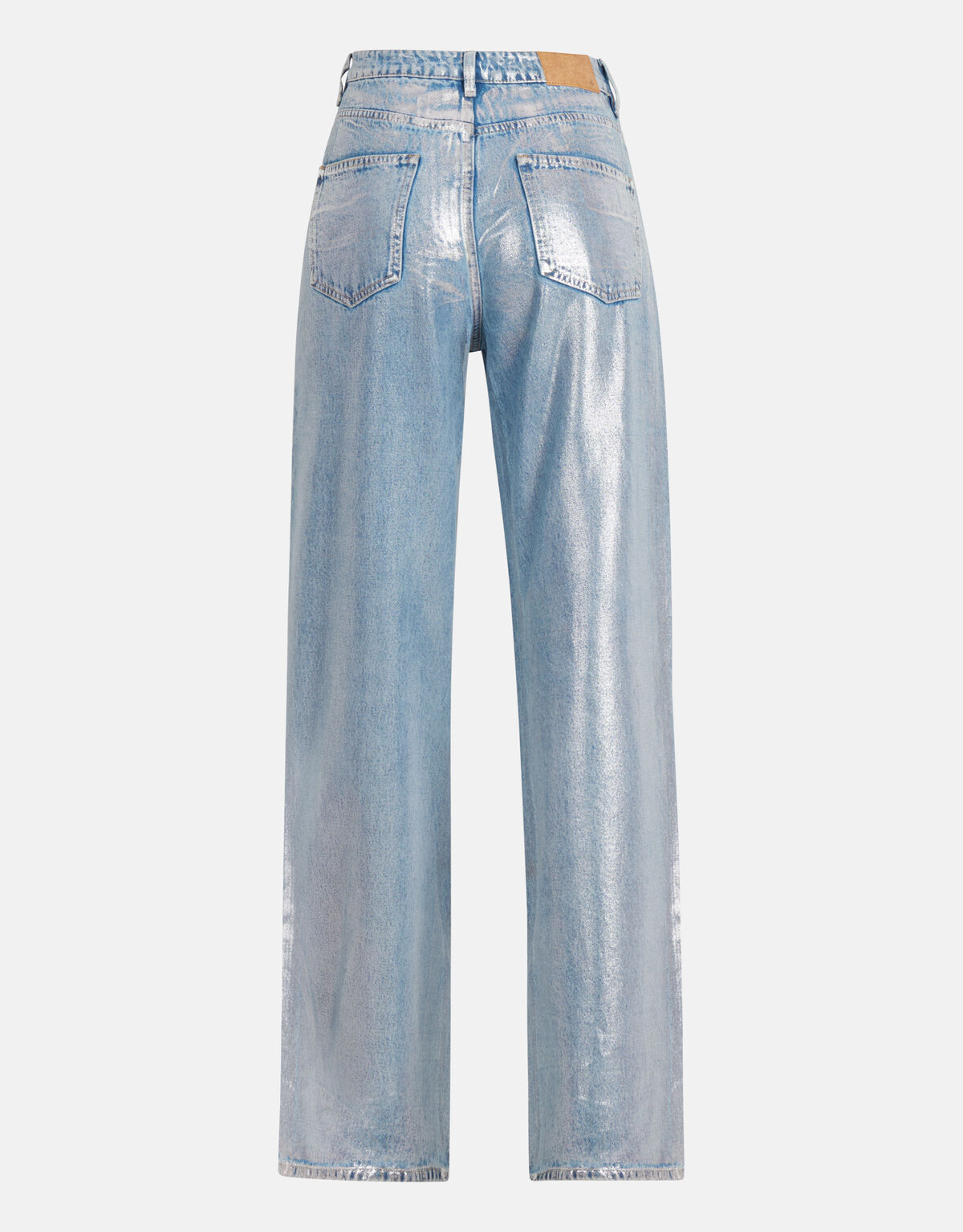 Metallic Wide Leg Jeans Zilver SHOEBY WOMEN