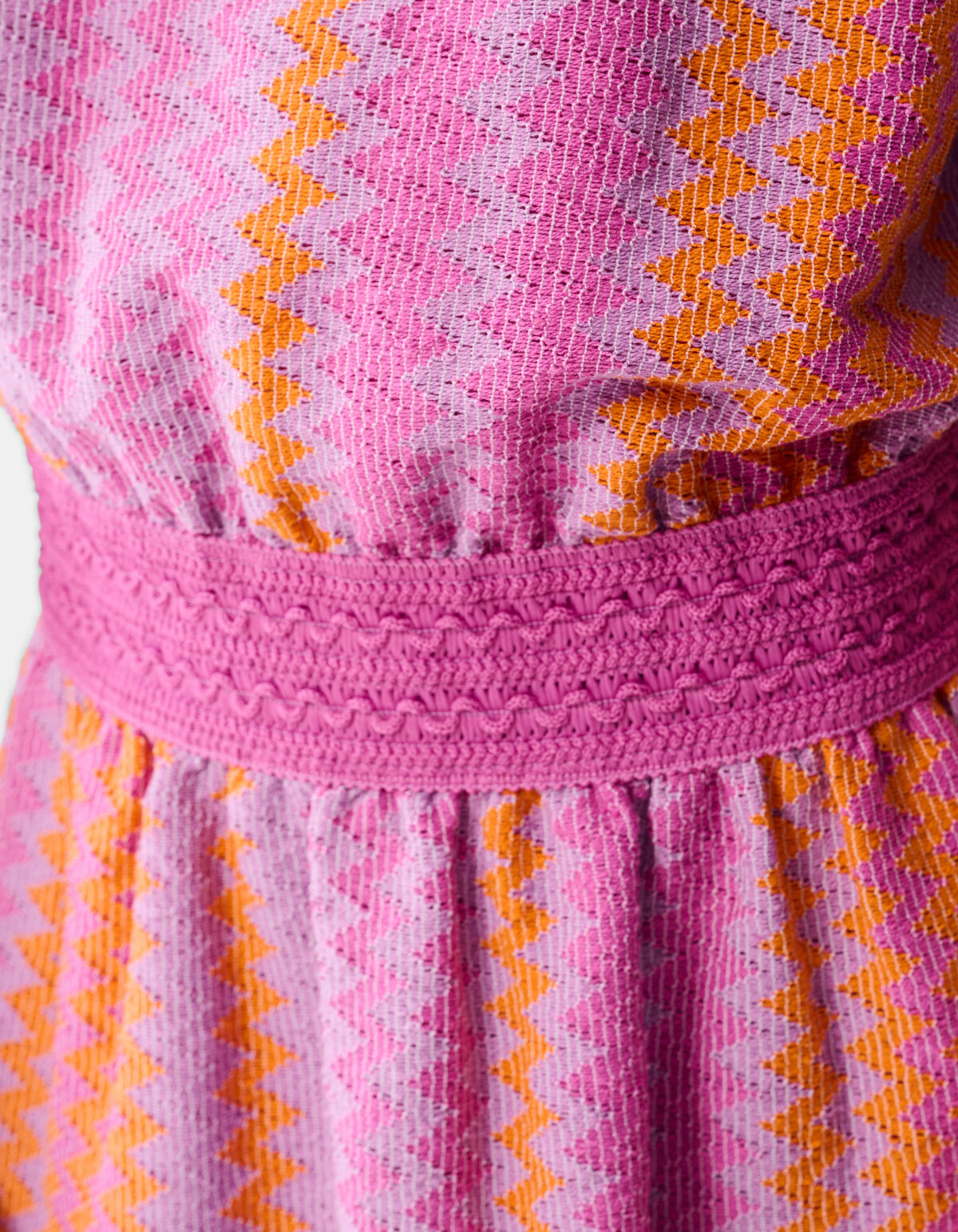 Zigzag Crochet Jurk Lichtpaars SHOEBY GIRLS