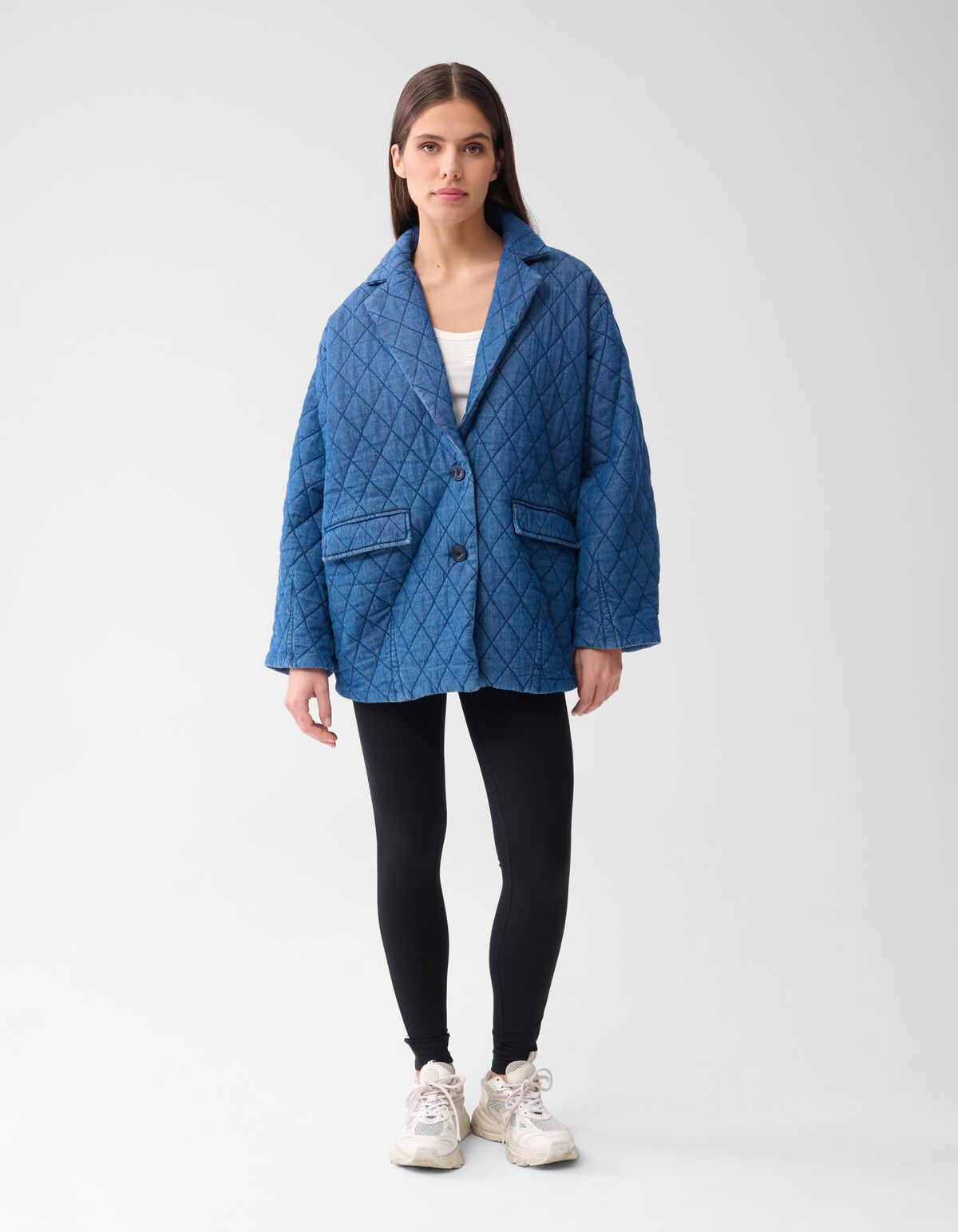 Quilted Jack Blauw By Mieke SHOEBY WOMEN