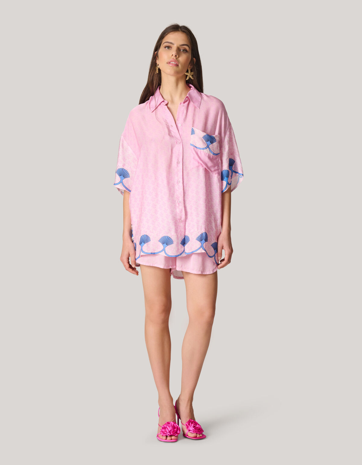 Printed Blouse Lichtroze SHOEBY WOMEN