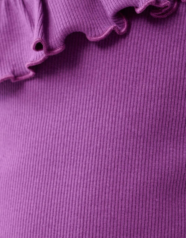 One Shoulder Ruffle Top Paars SHOEBY GIRLS