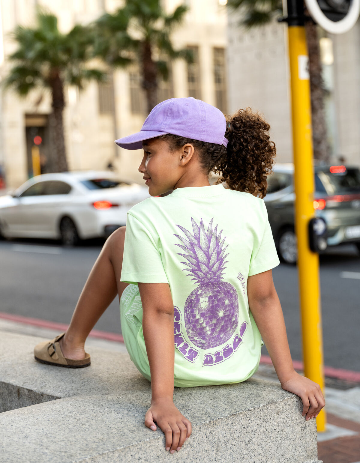 Fruit Disco Artwork T-shirt Lichtgroen SHOEBY GIRLS