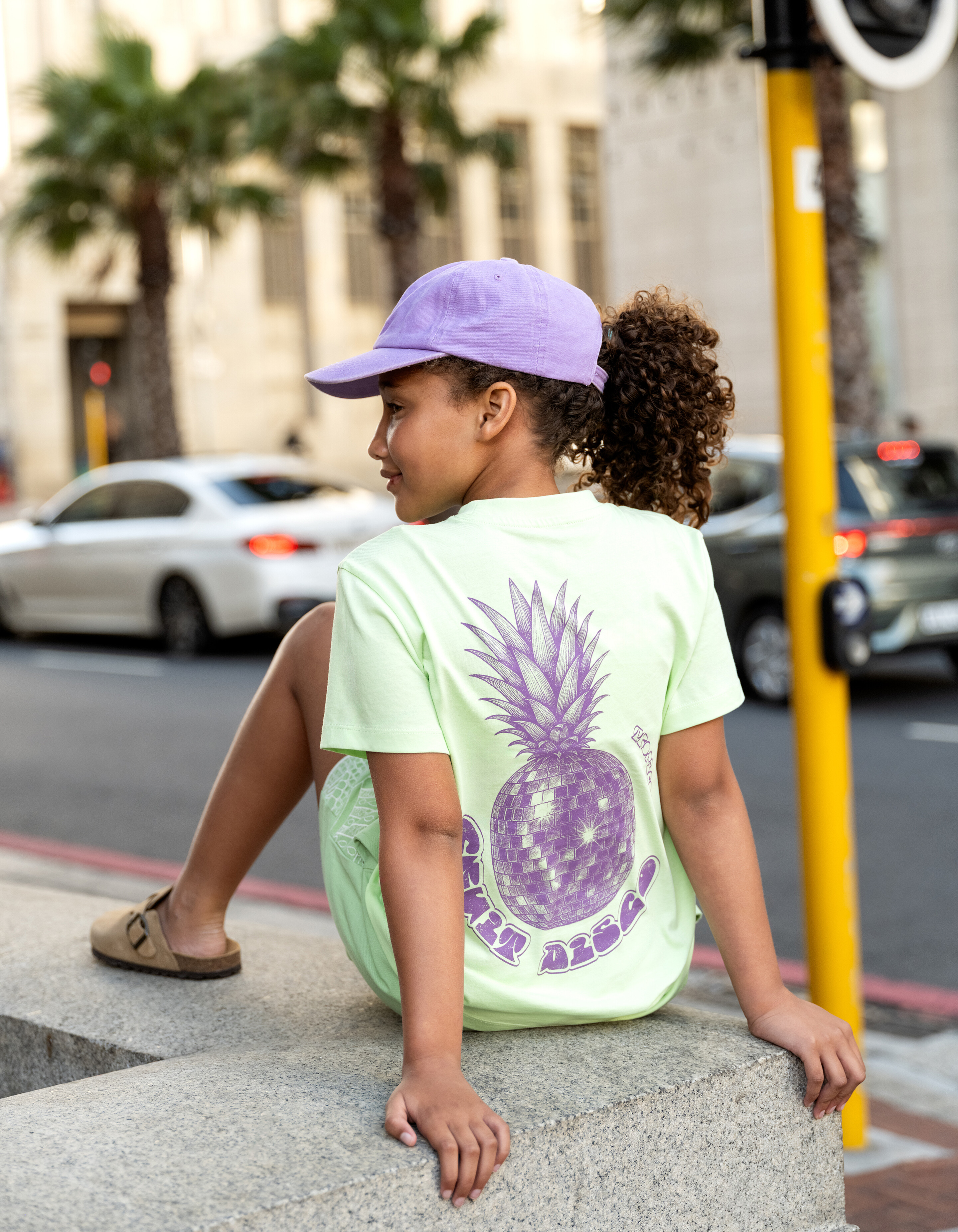 Fruit Disco Artwork T-shirt Lichtgroen SHOEBY GIRLS