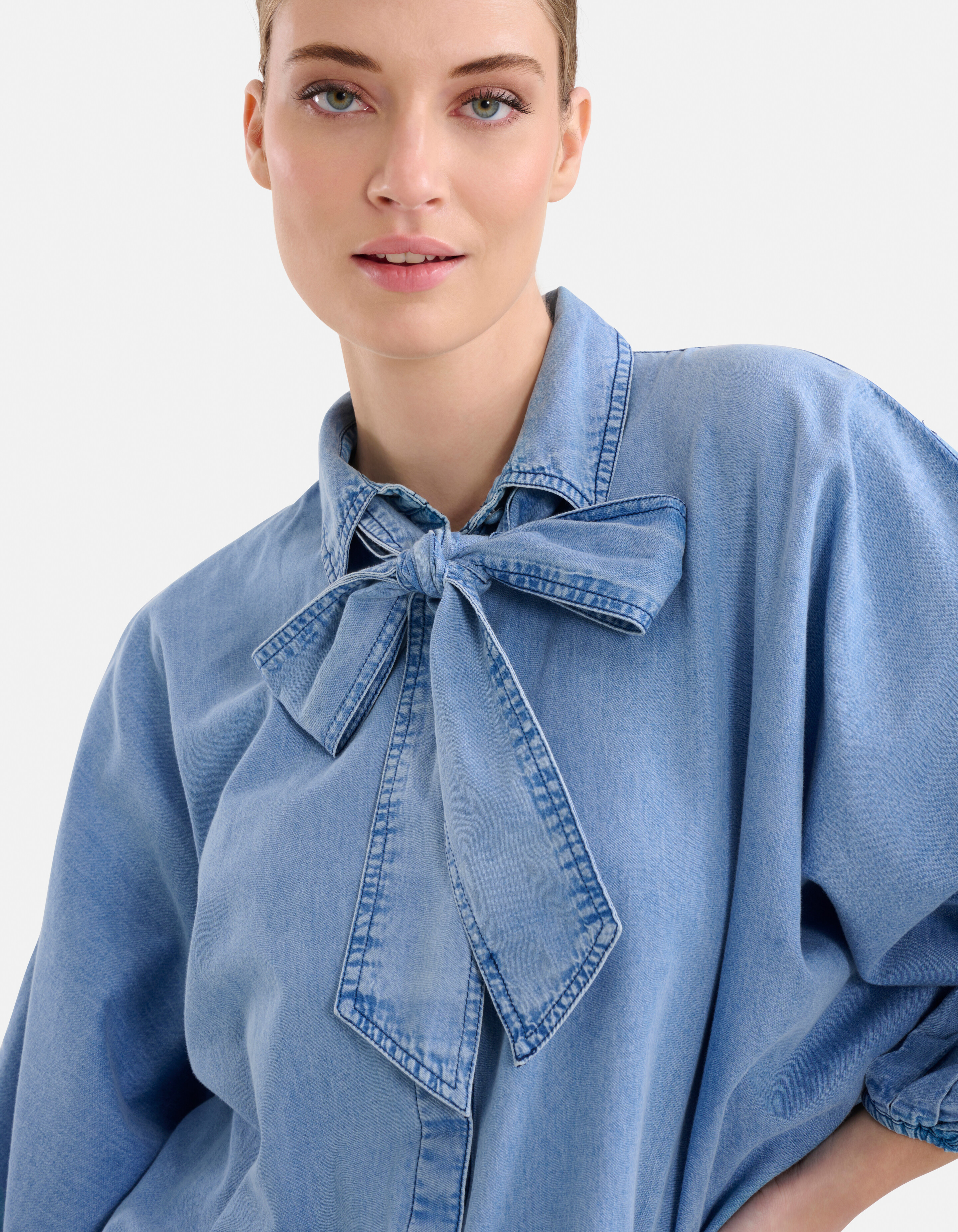 Bow Blouse Blauw By Mieke SHOEBY WOMEN