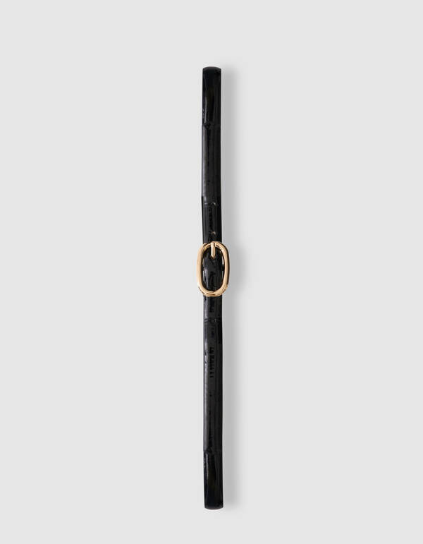 Smalle Riem Zwart/Goud SHOEBY ACCESSOIRES