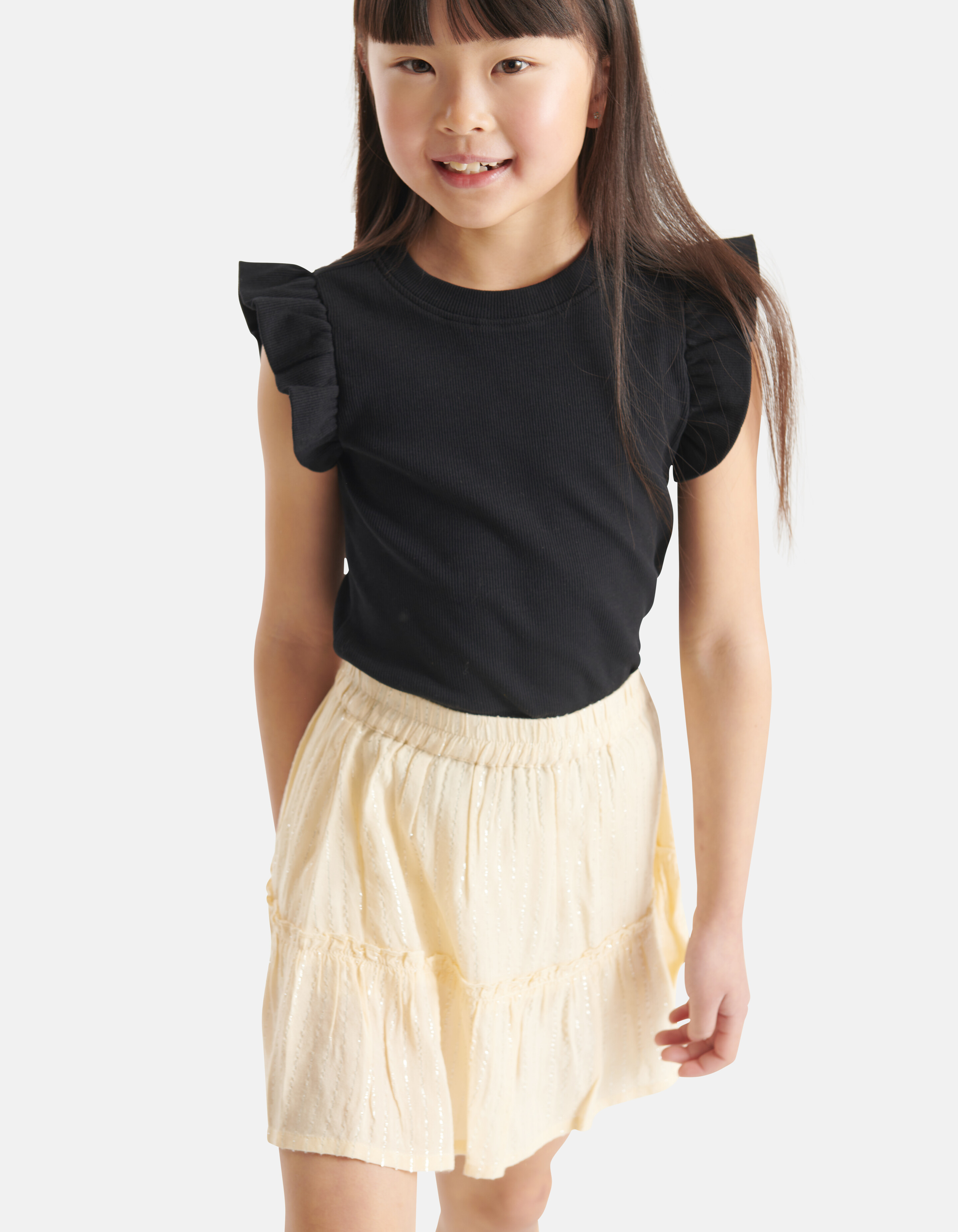 Lurex Rok Gebroken Wit SHOEBY GIRLS