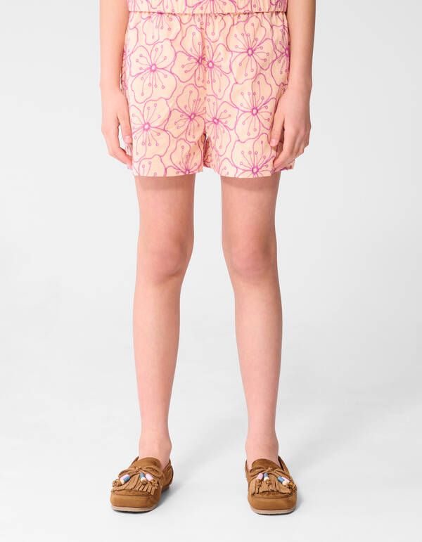 Flower Embroidery Short Lichtoranje SHOEBY GIRLS