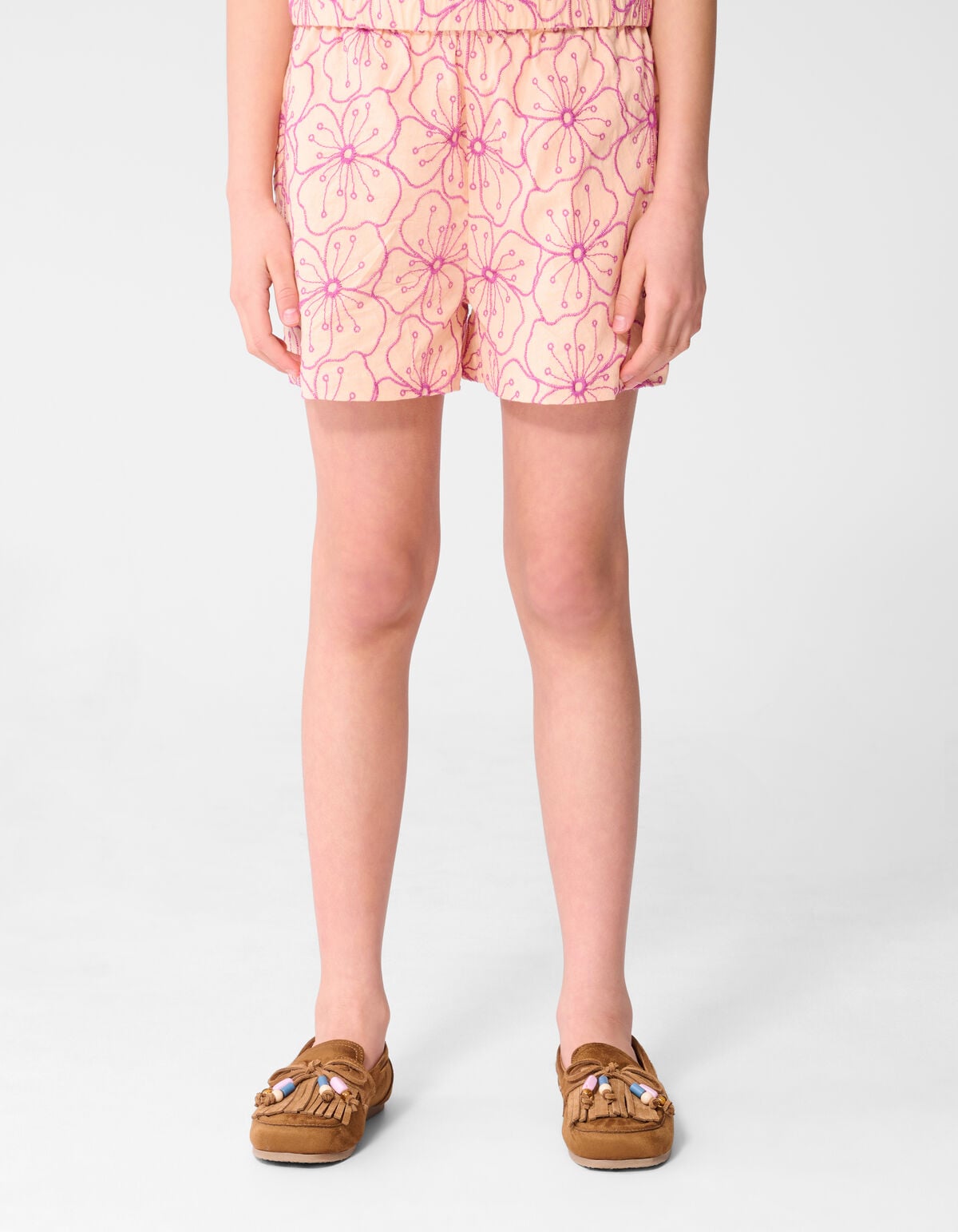 Flower Embroidery Short Lichtoranje SHOEBY GIRLS