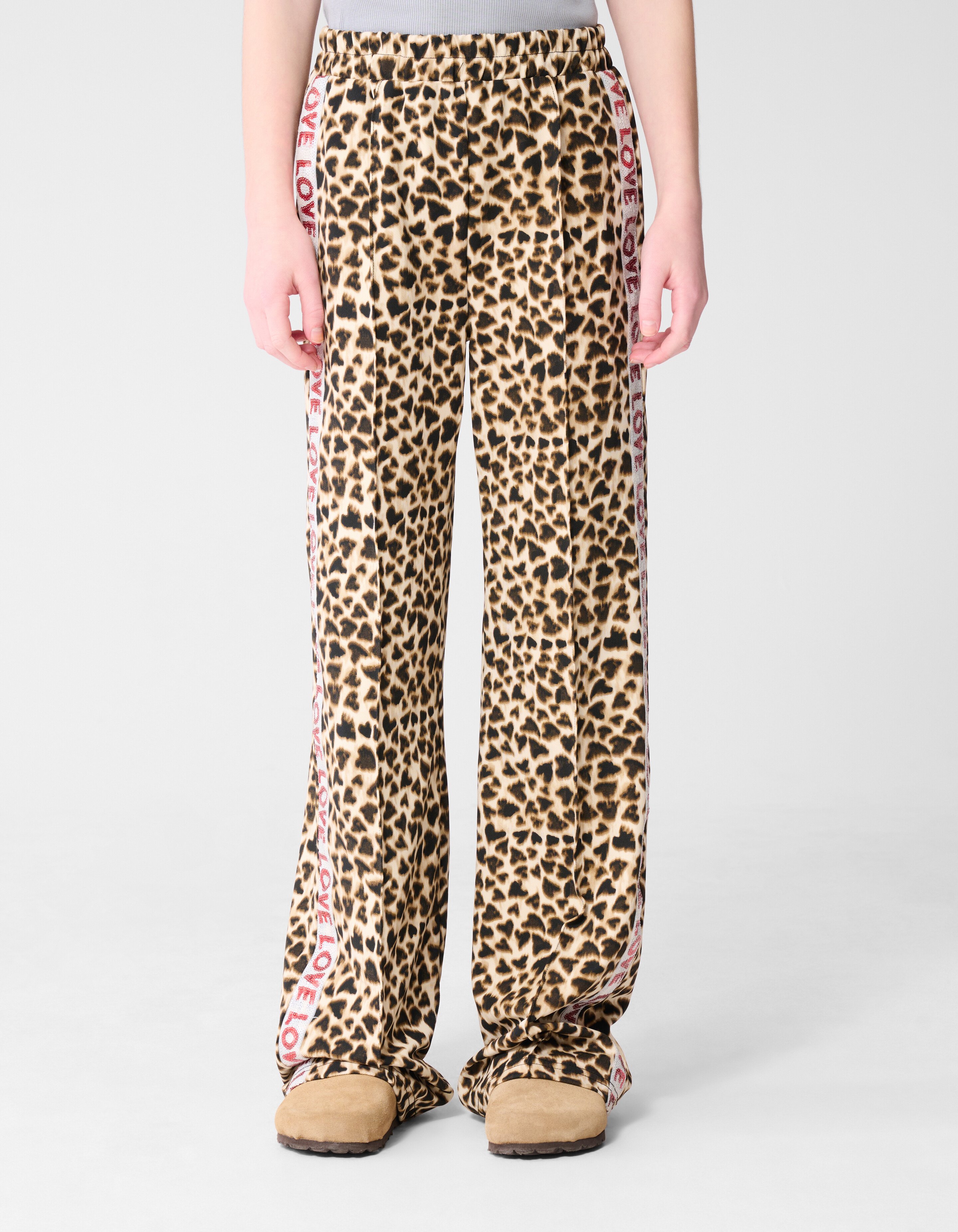Leopard Heart Broek Lichtbruin SHOEBY GIRLS