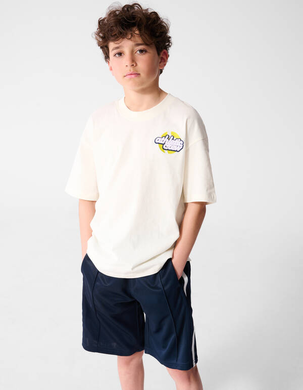 Athletic Artwork T-shirt Gebroken Wit SHOEBY BOYS