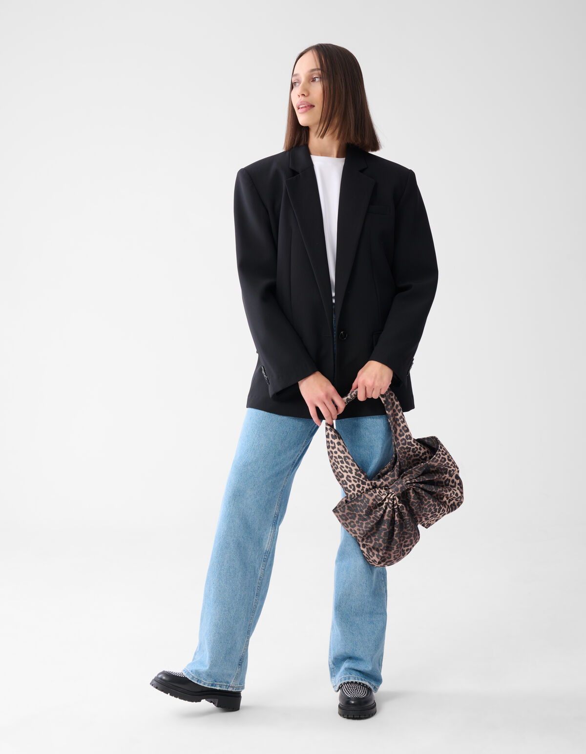 Leopard Strik Tas bruin SHOEBY ACCESSOIRES