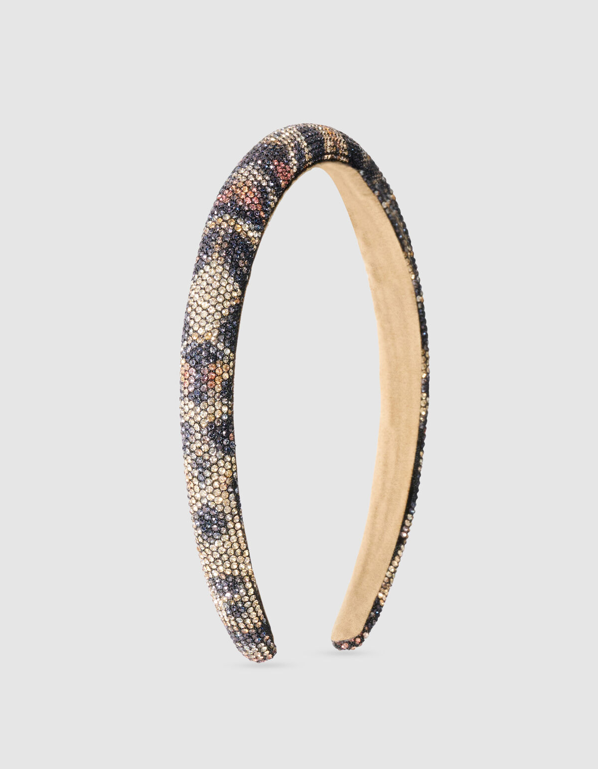 Strass Leopard Haarband Bruin SHOEBY ACCESSOIRES