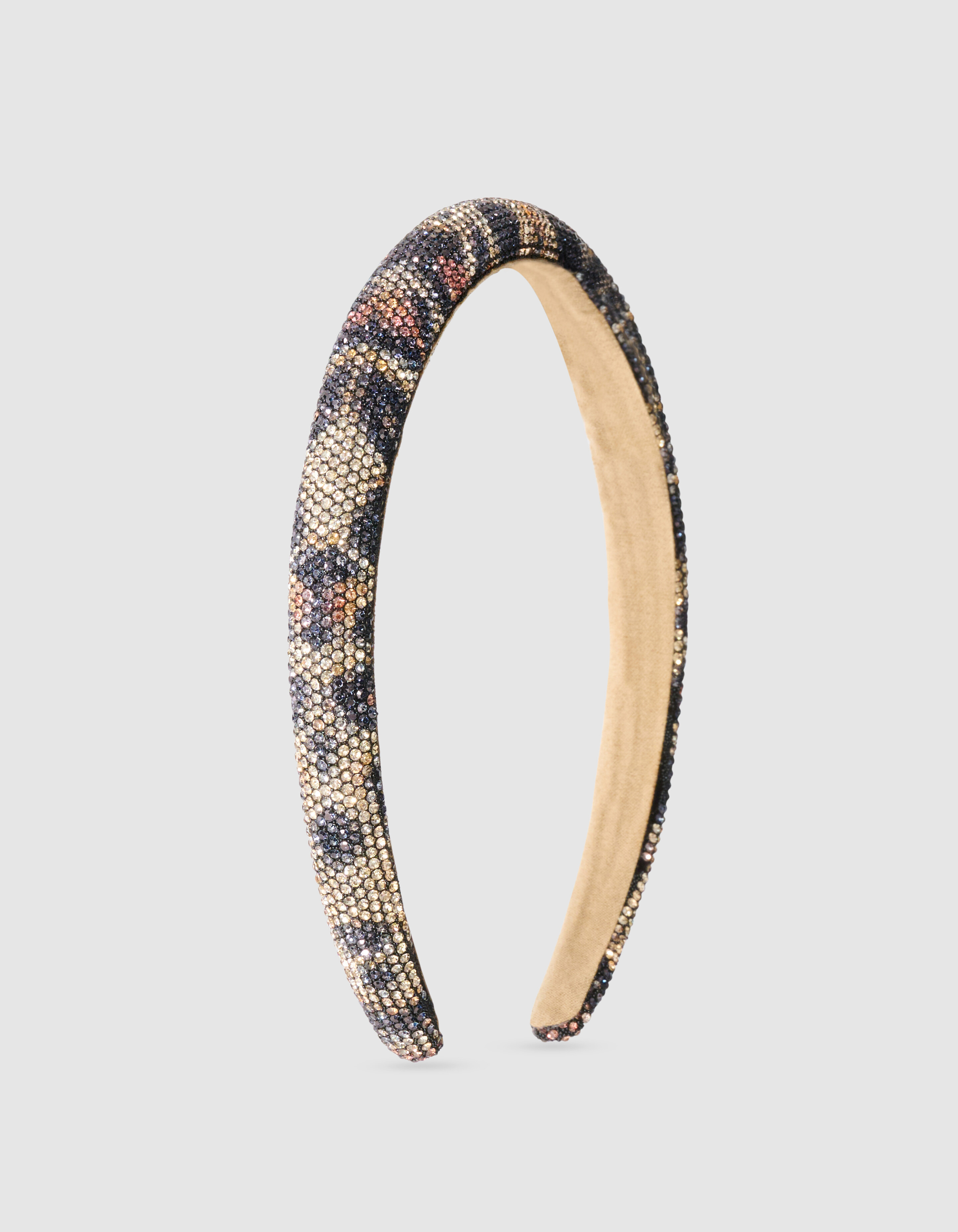 Strass Leopard Haarband Bruin SHOEBY ACCESSOIRES