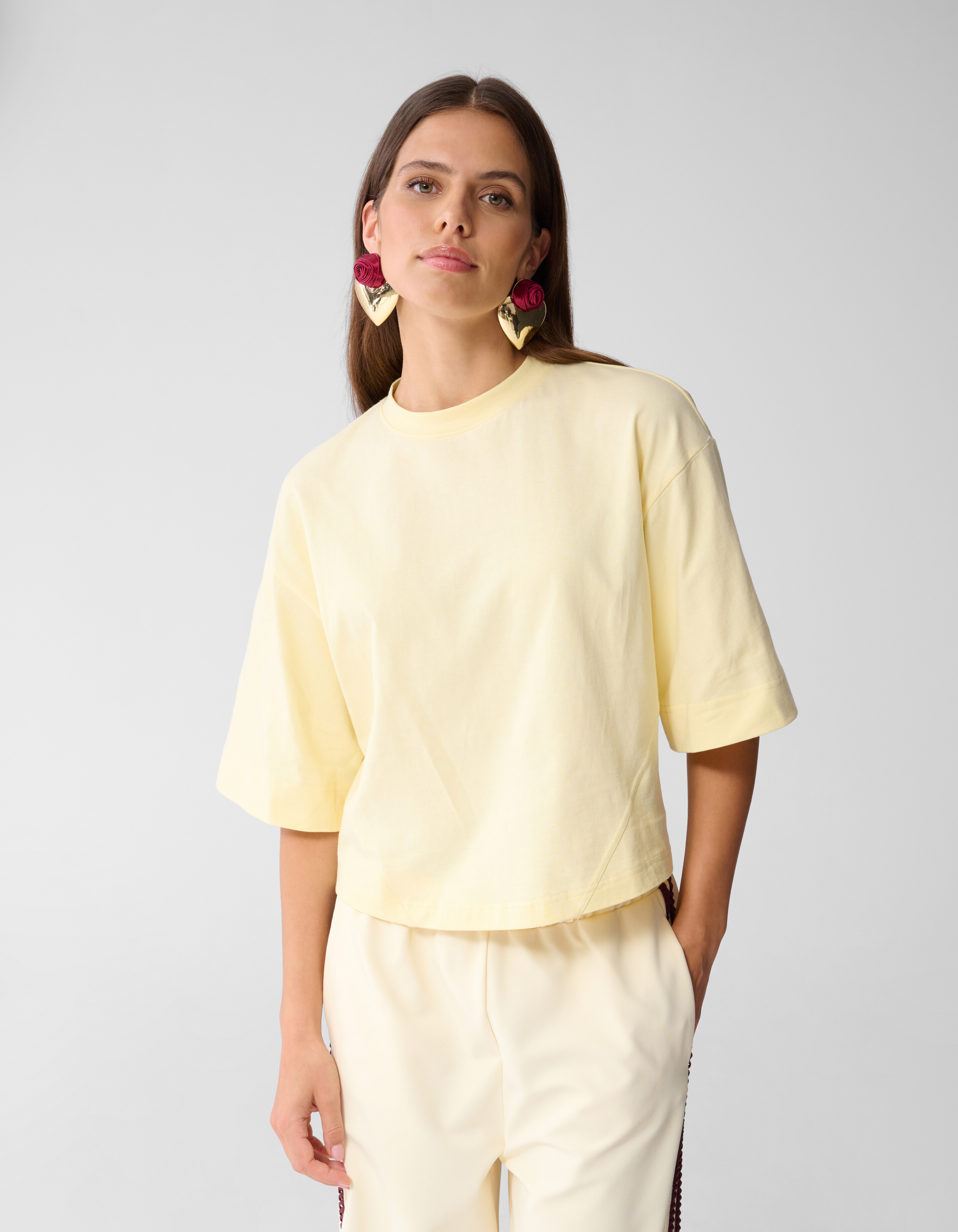Getailleerd T-shirt Lichtgeel SHOEBY WOMEN