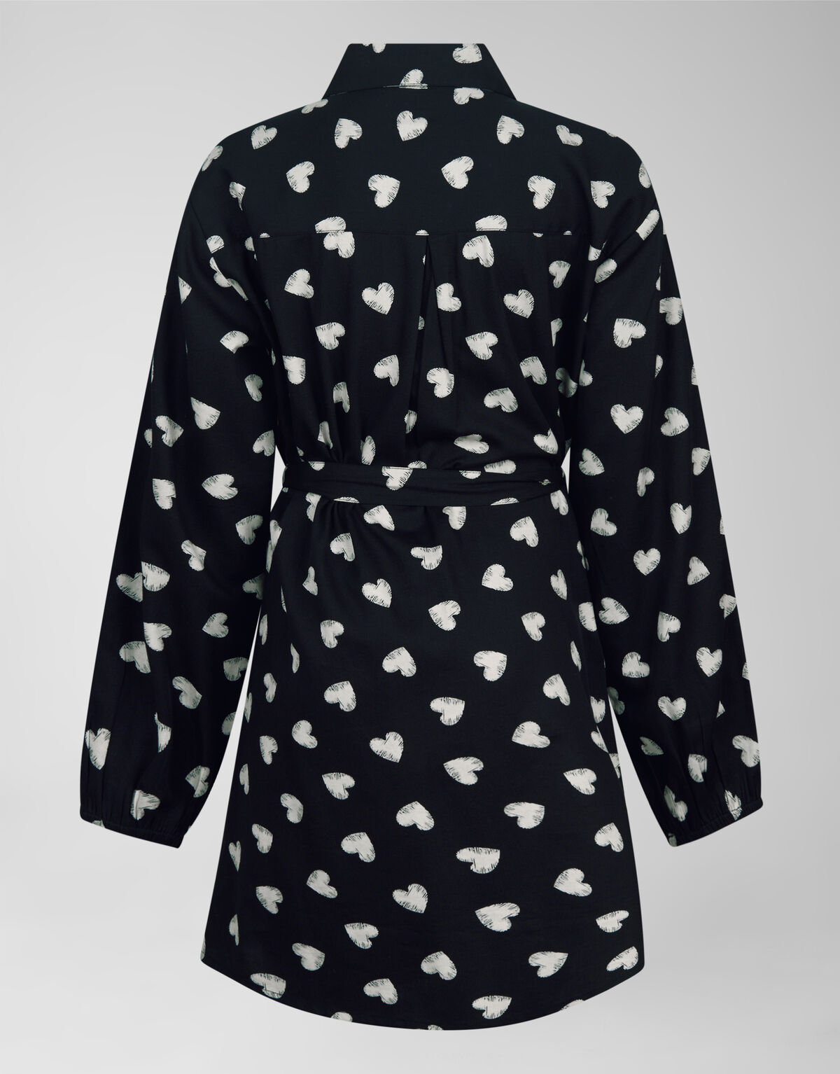 Heart Printed Jurk Zwart SHOEBY GIRLS