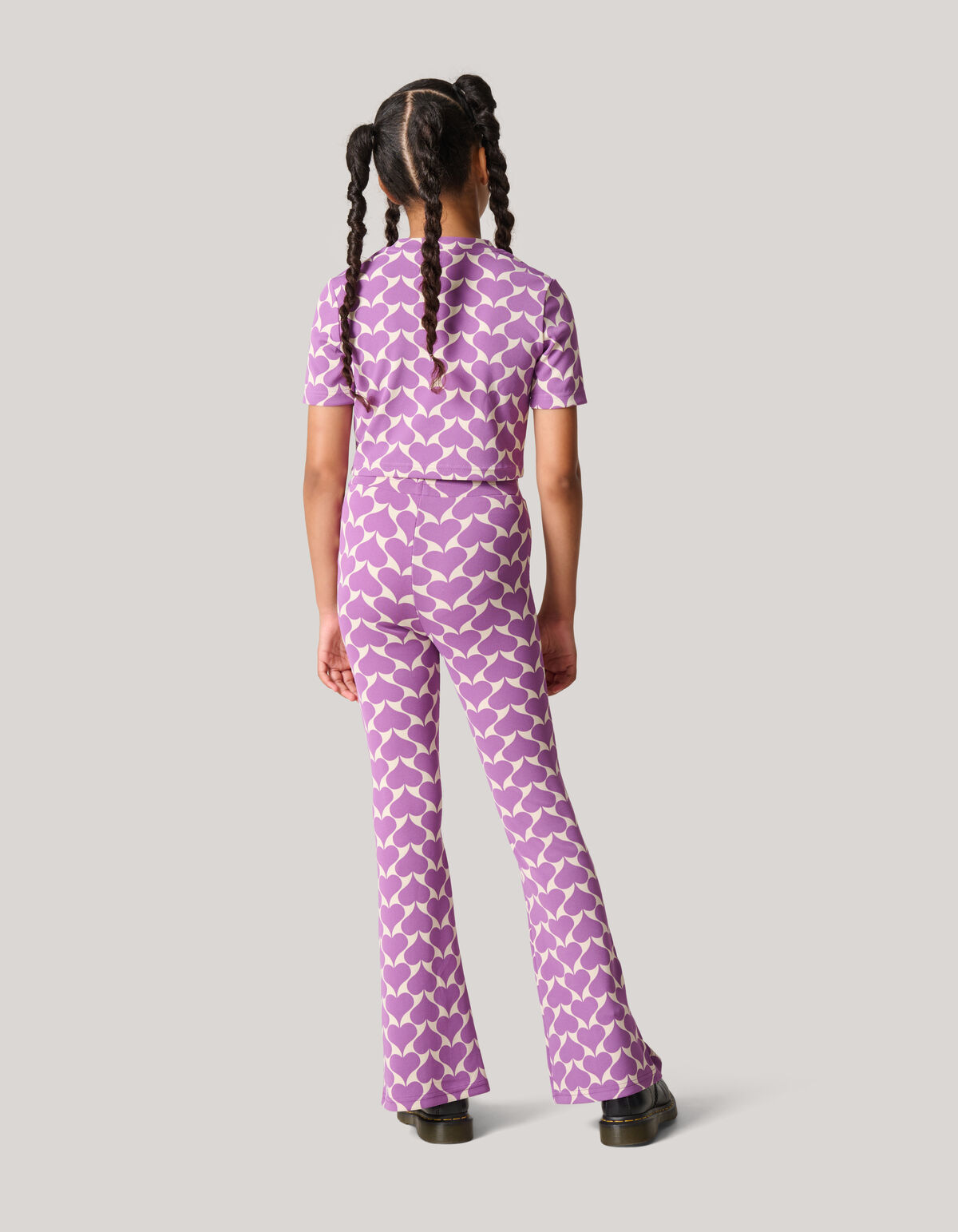 Heart Cropped Top Paars SHOEBY GIRLS