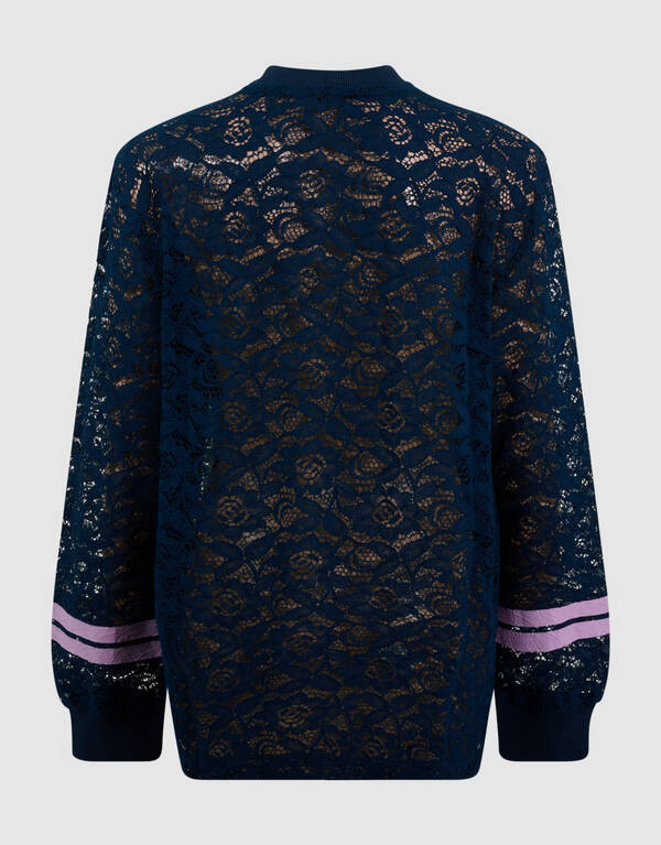 Kanten Baseball Top Donkerblauw SHOEBY GIRLS