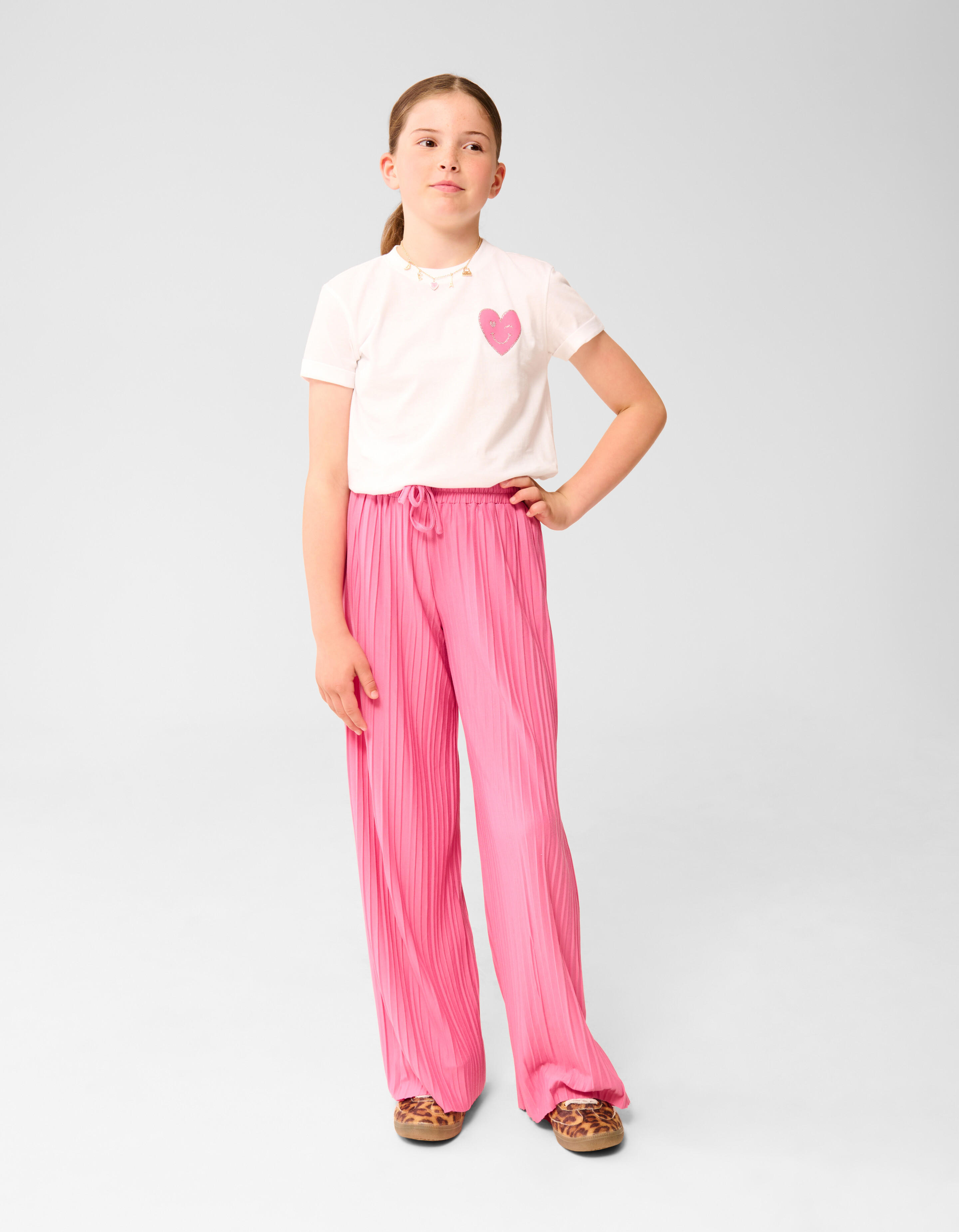 Smiley Heart T-shirt Wit SHOEBY GIRLS