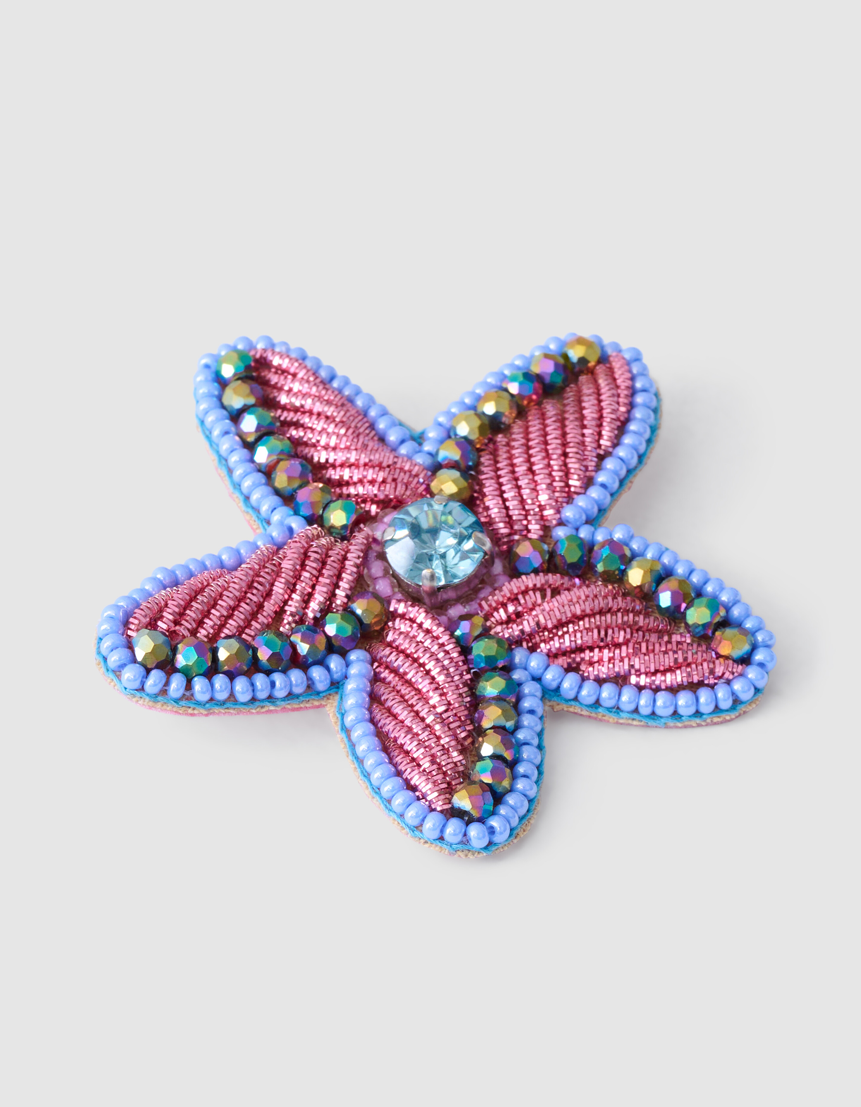 Beaded Ster Broche Blauw SHOEBY ACCESSOIRES