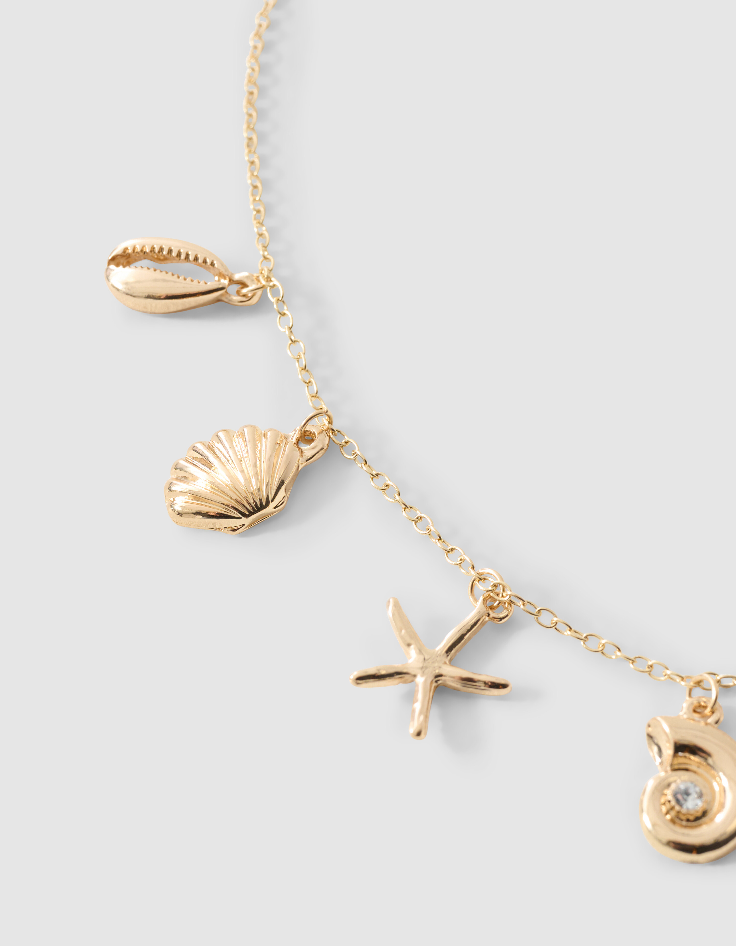 Shell Charm Ketting Goud SHOEBY ACCESSOIRES